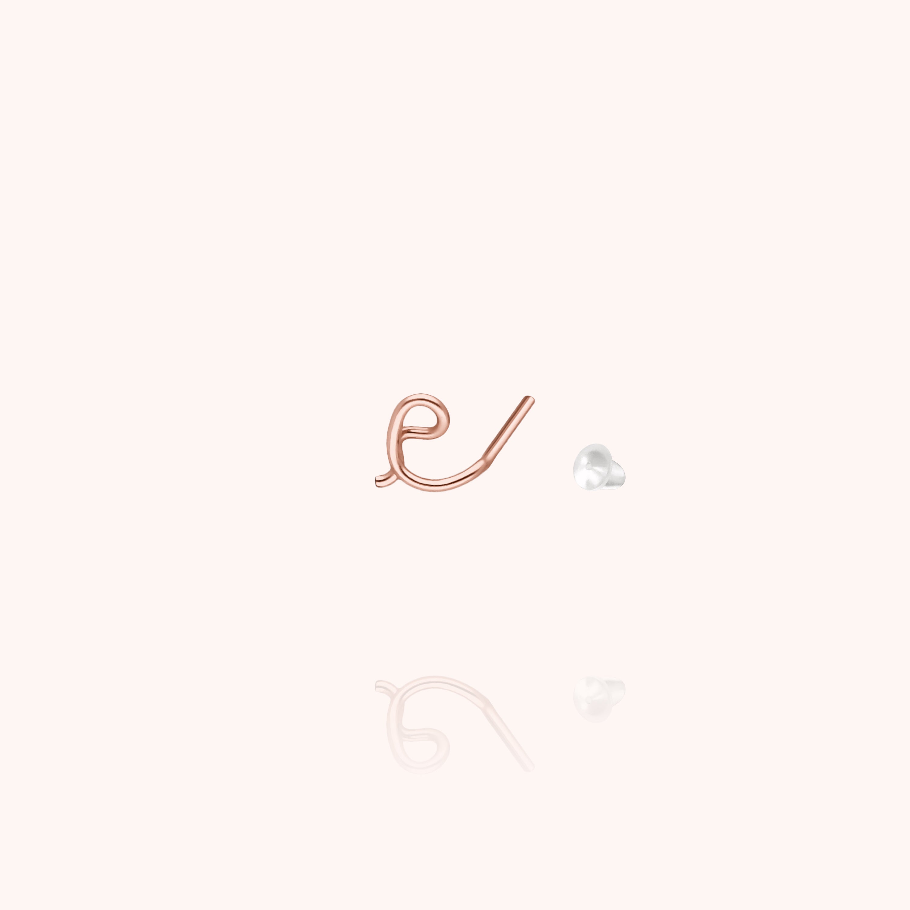 Originale Initiale Stud - 14k rose gold filled