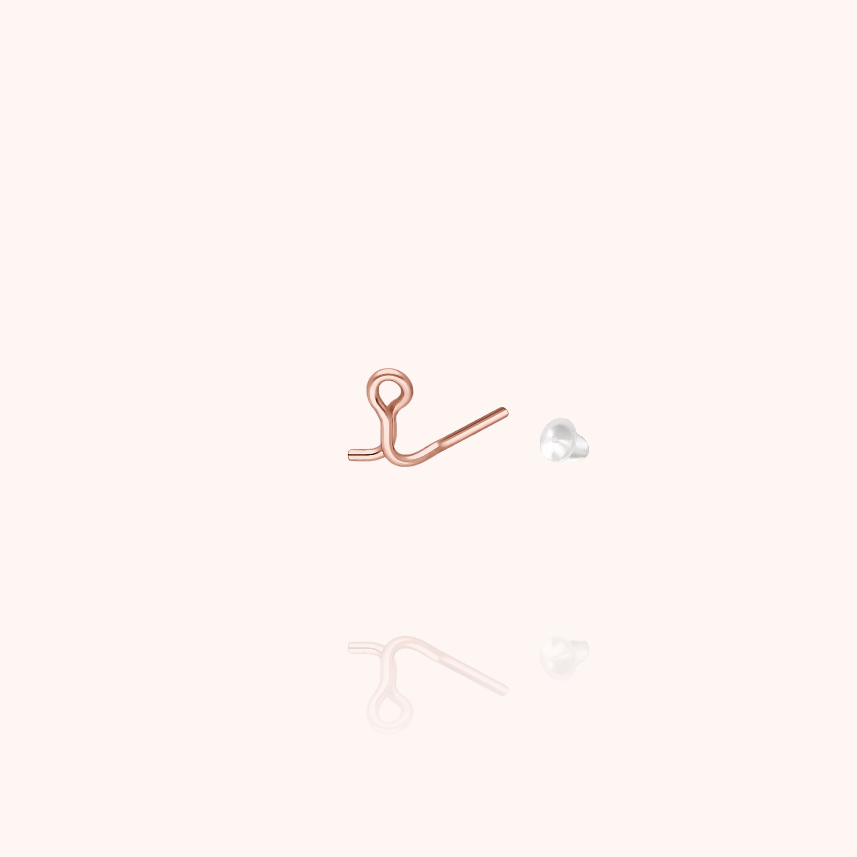 Originale Initiale Stud - 14k rose gold filled