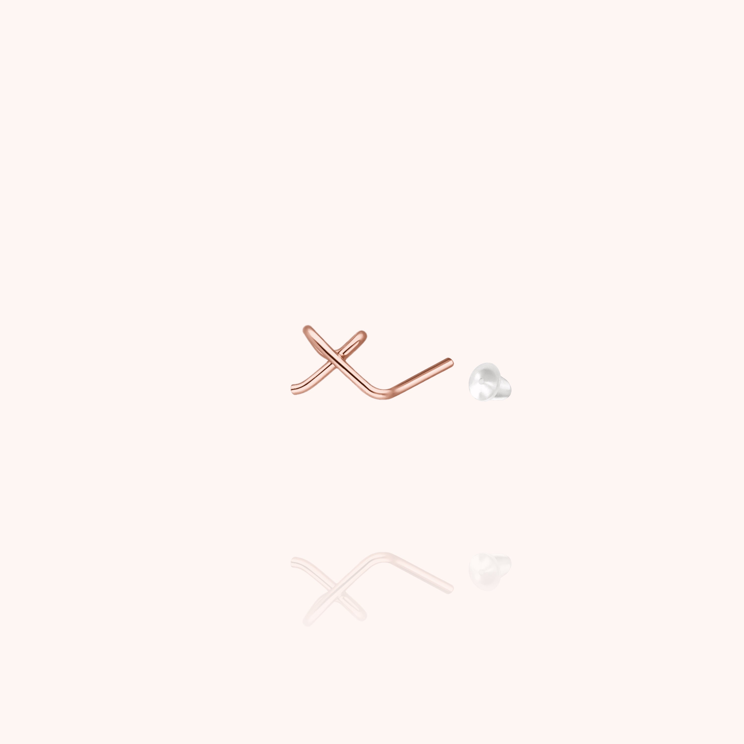 Originale Initiale Stud - 14k rose gold filled