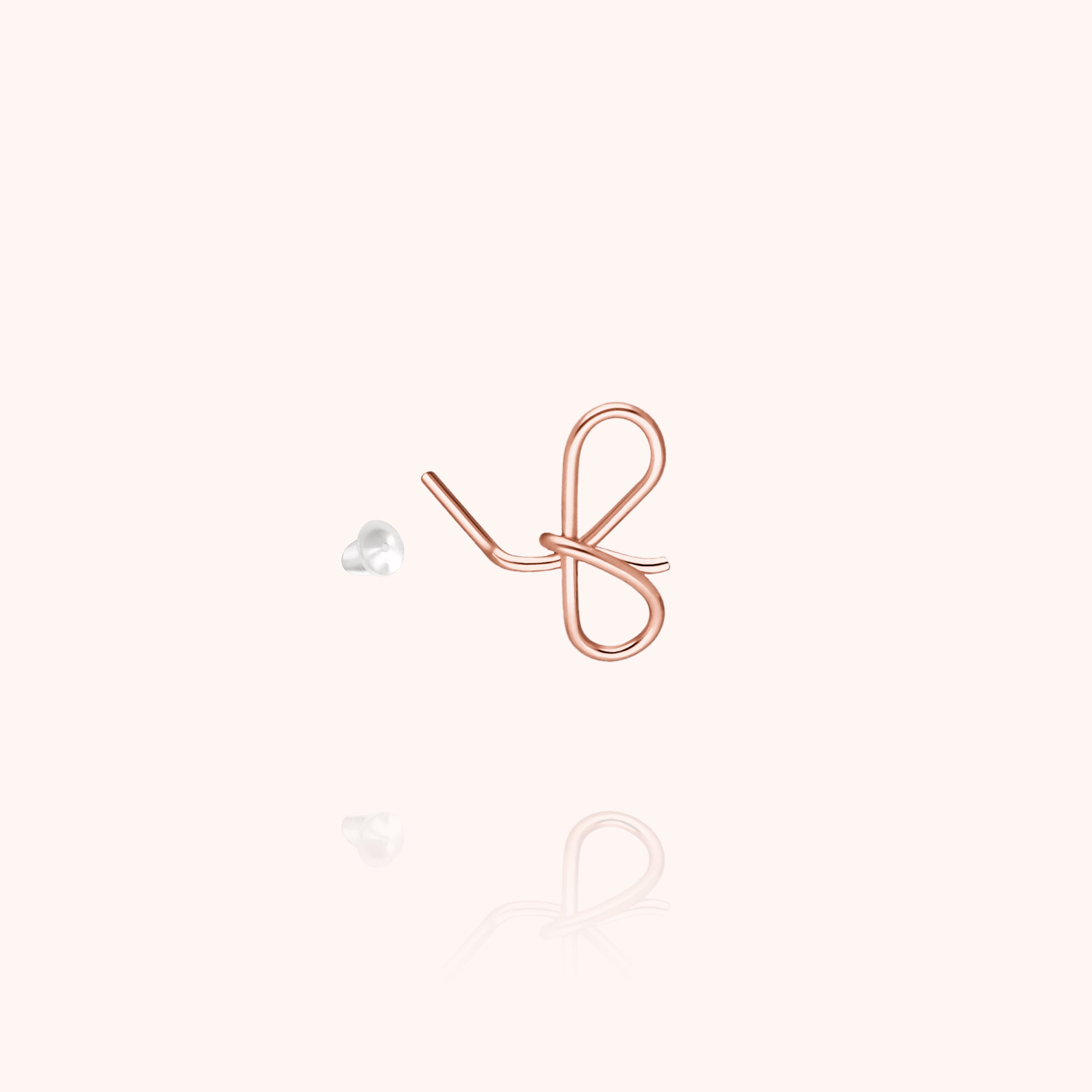 Originale Initiale Stud - 14k rose gold filled