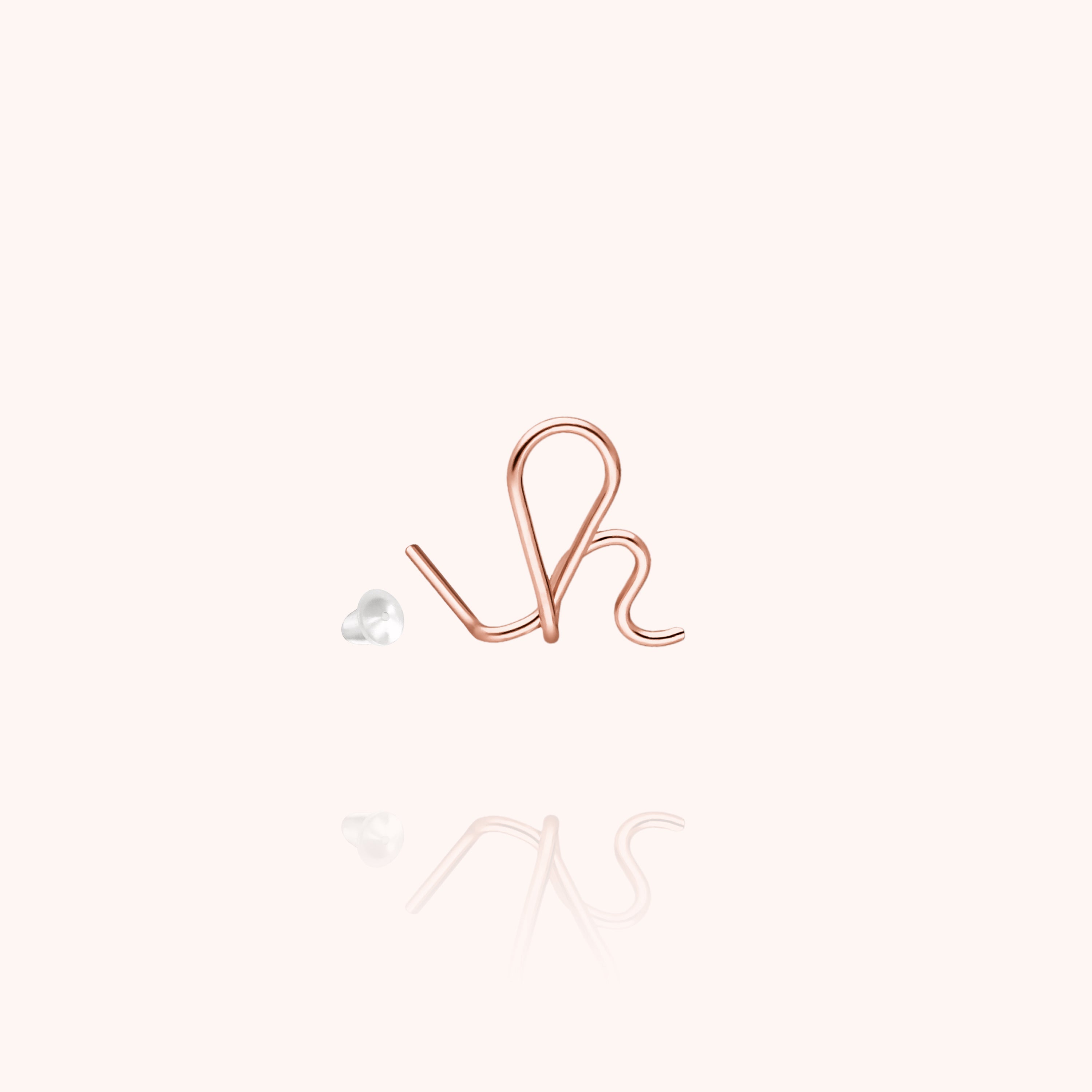 Originale Initiale Stud - 14k rose gold filled