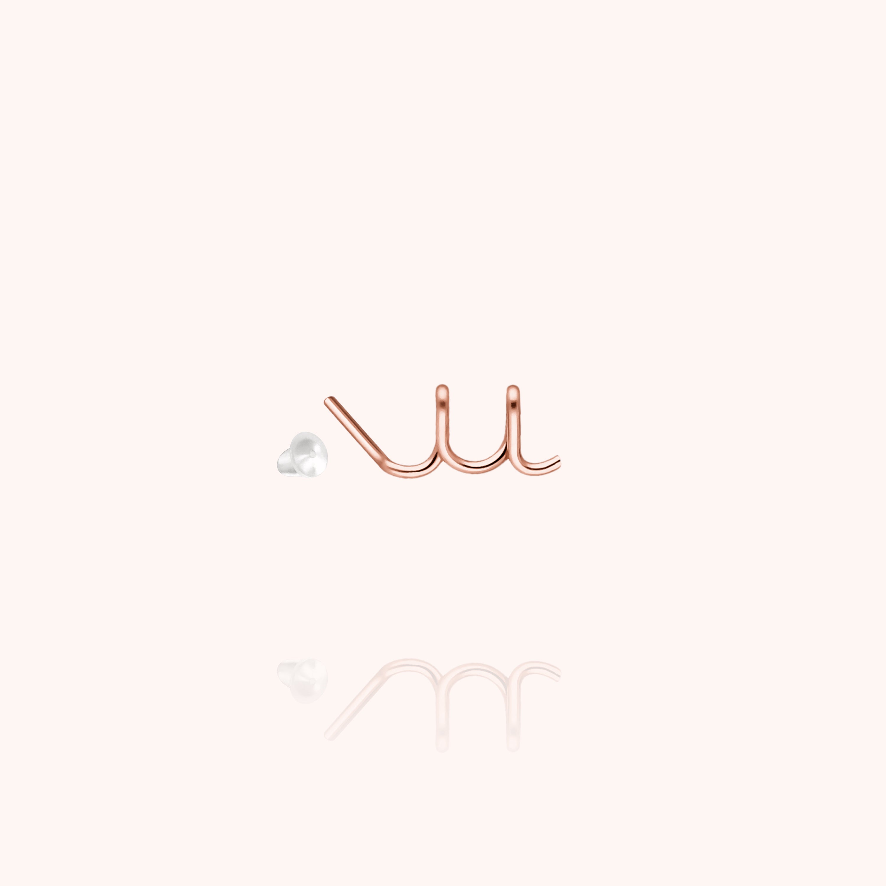 Originale Initiale Stud - 14k rose gold filled