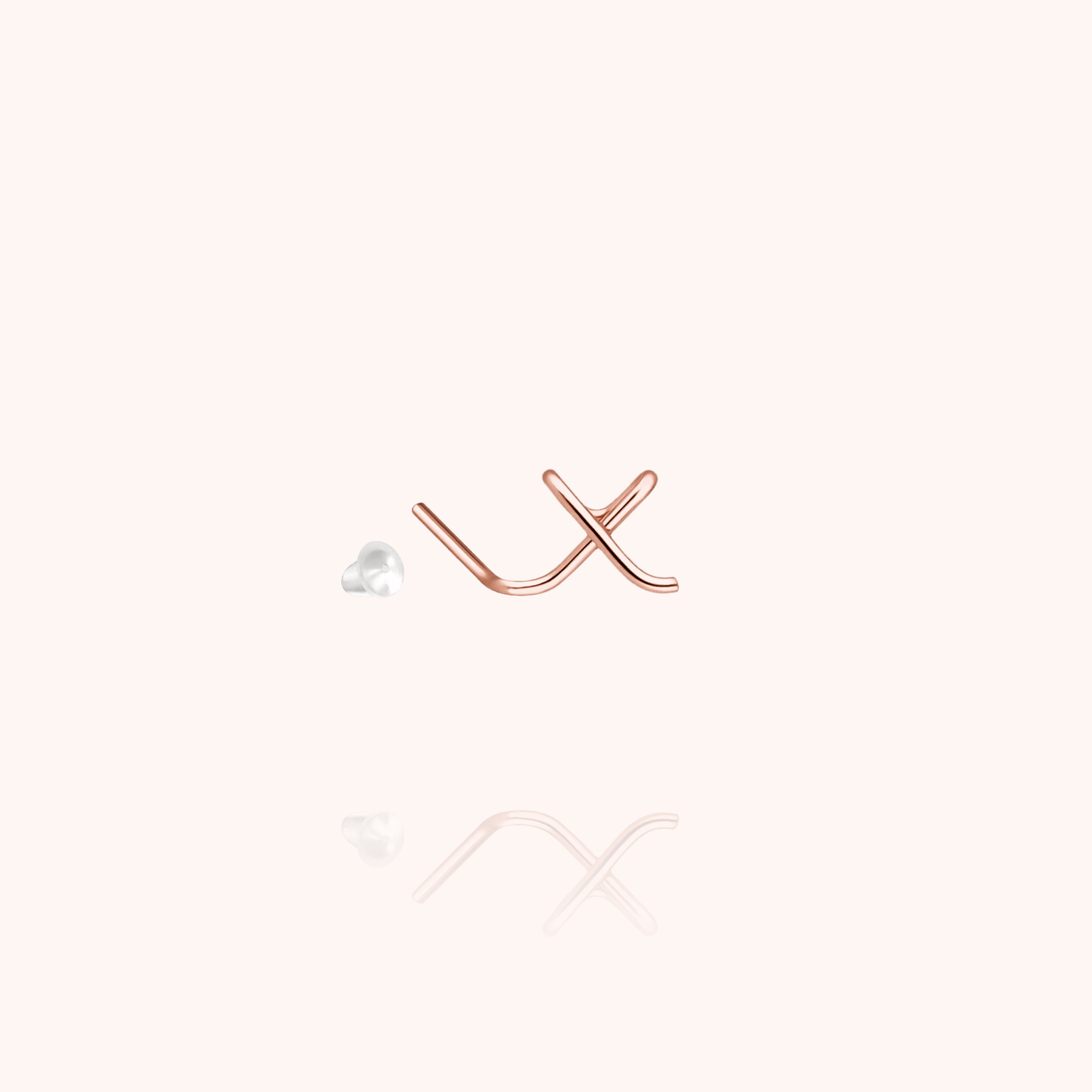 Originale Initiale Stud - 14k rose gold filled