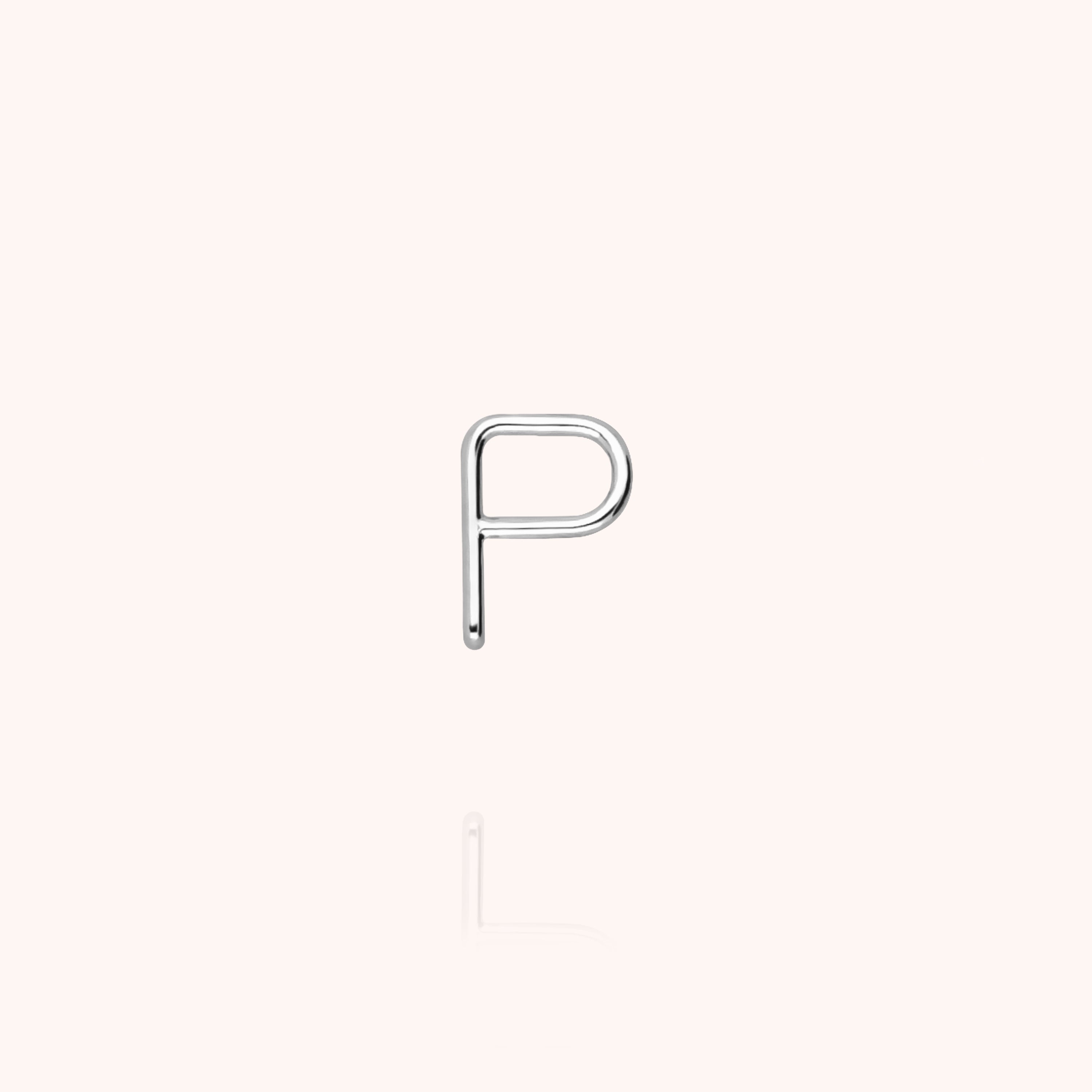 Puce d'Oreille Capitale Initiale en argent sterling 925 — expédition sécurisée Paris