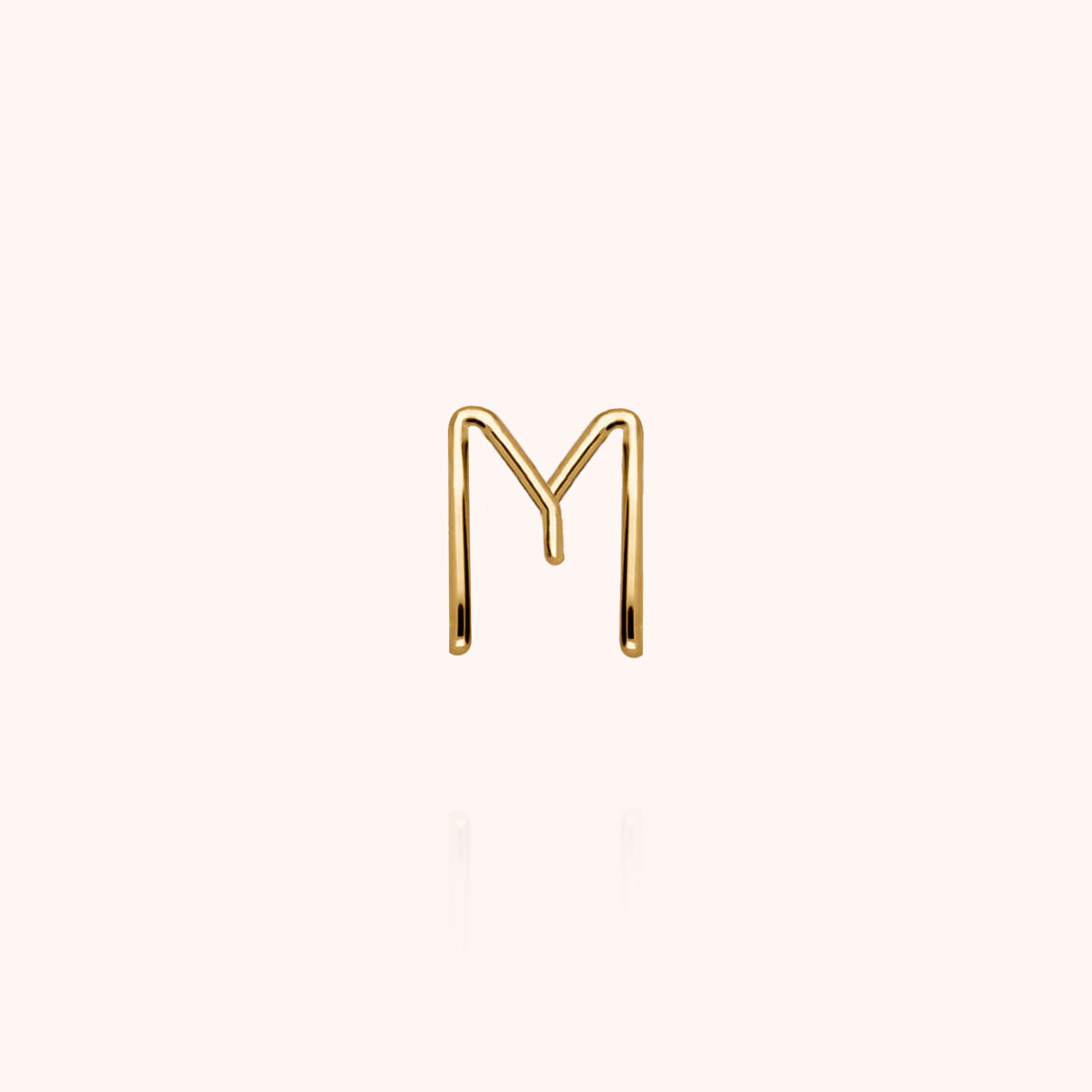 Capitale Initiale Stud - 14k yellow gold filled