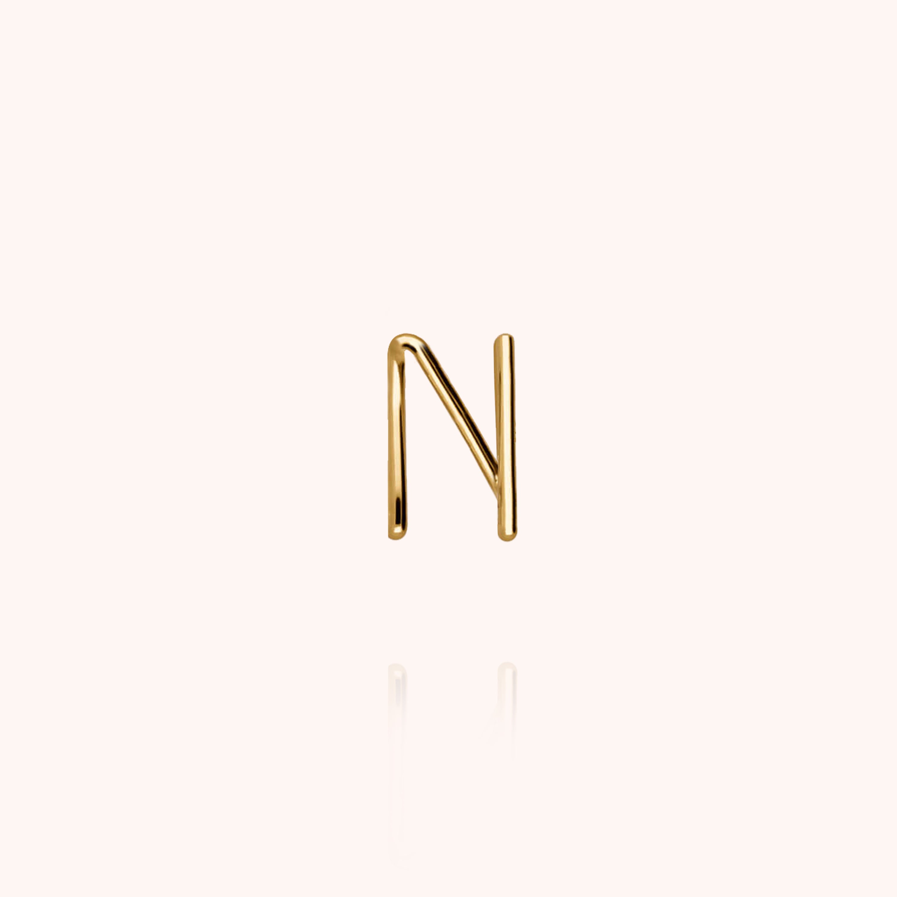 Capitale Initiale Stud - 14k yellow gold filled