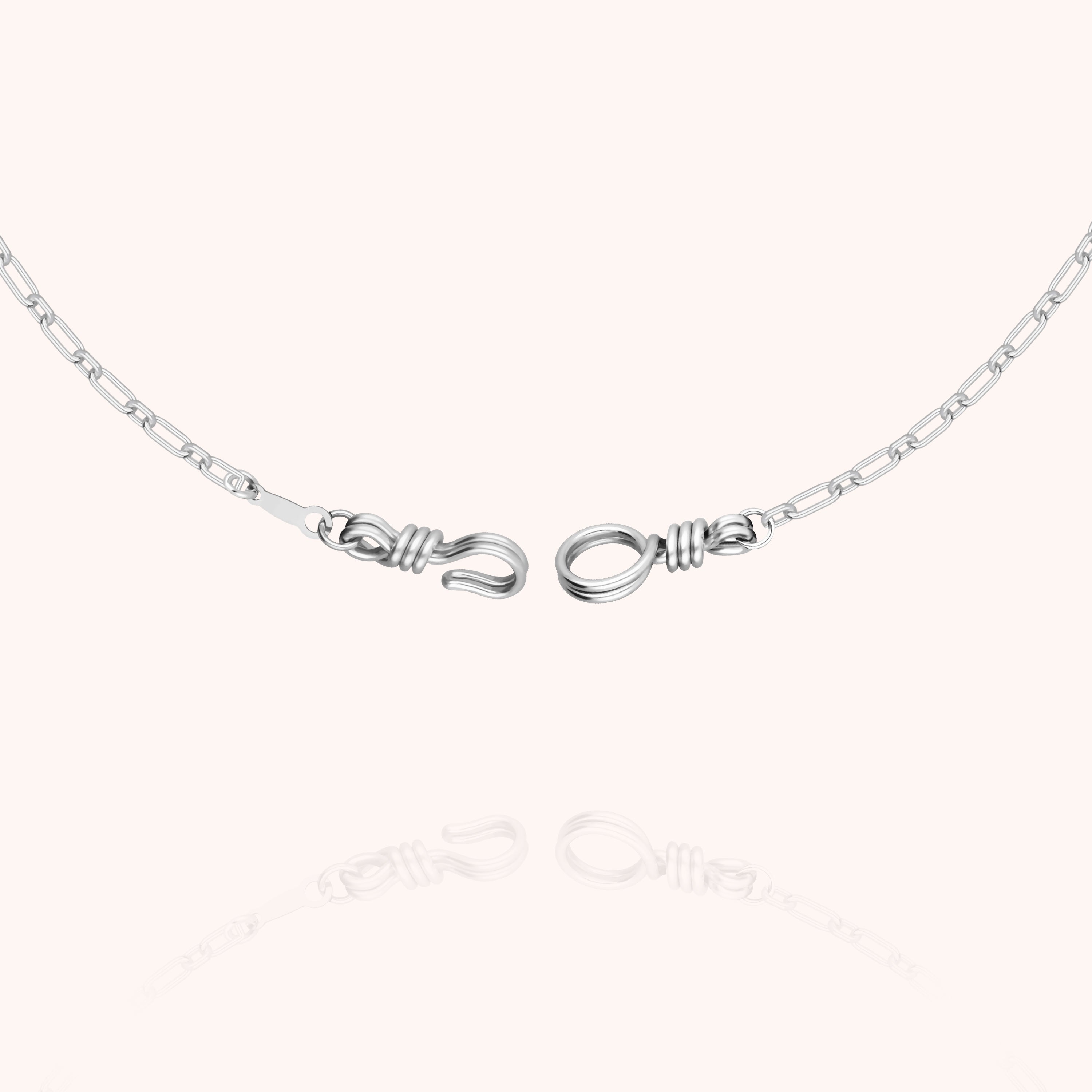 Collier Ras de Cou Rectangle Attache moi en argent sterling 925 — garantie à vie Atelier Paulin