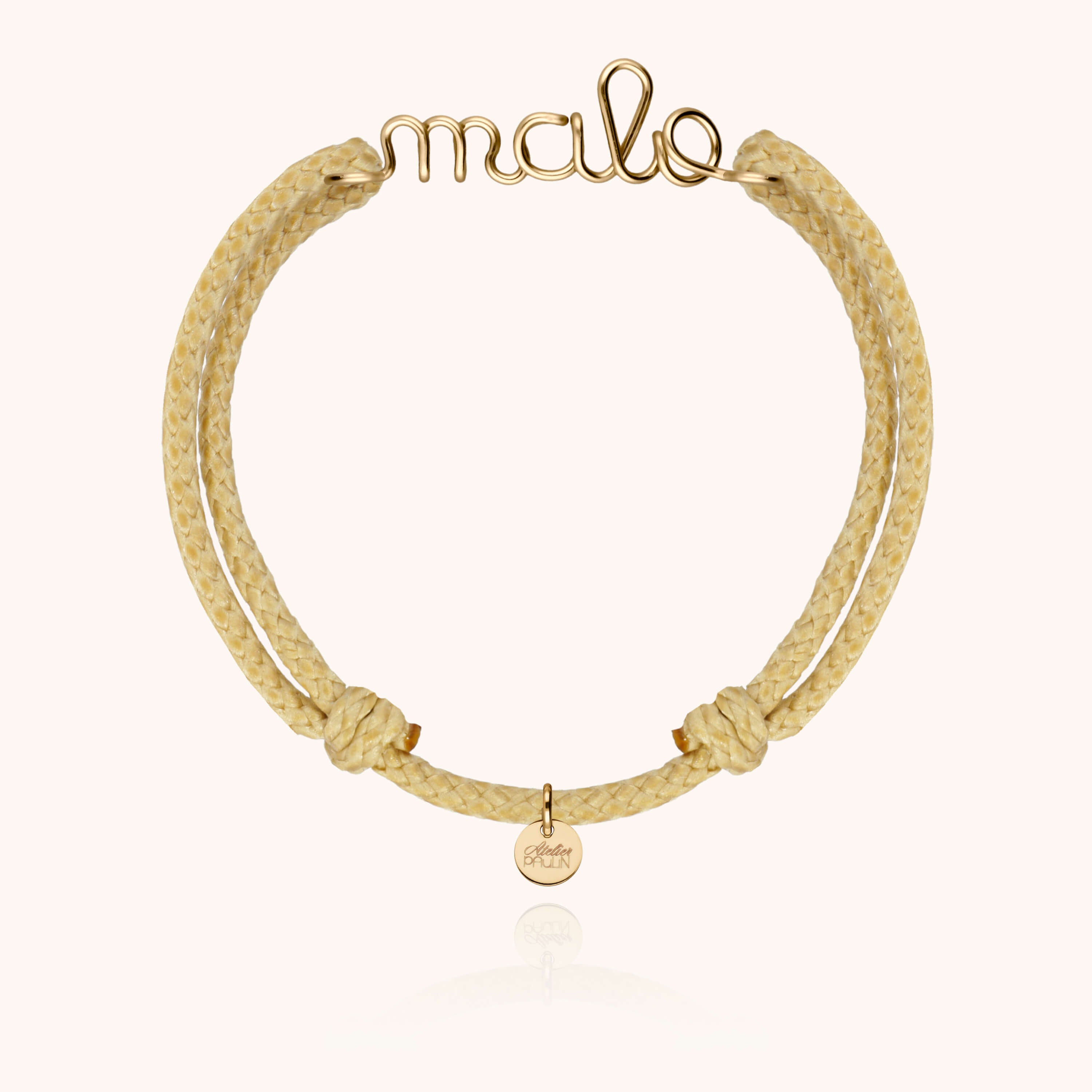 or jaune laminé - beige naturel