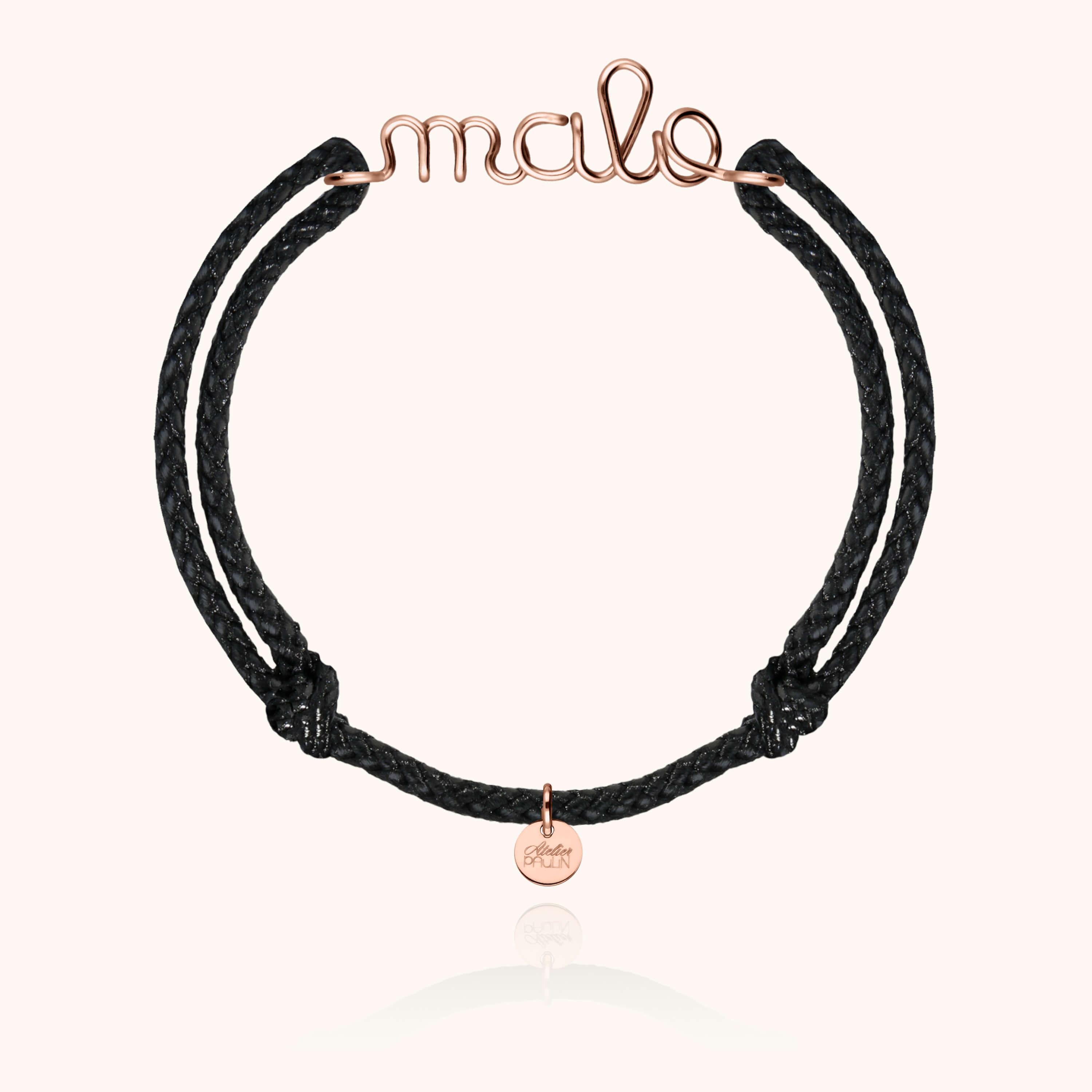 or rose laminé - noir