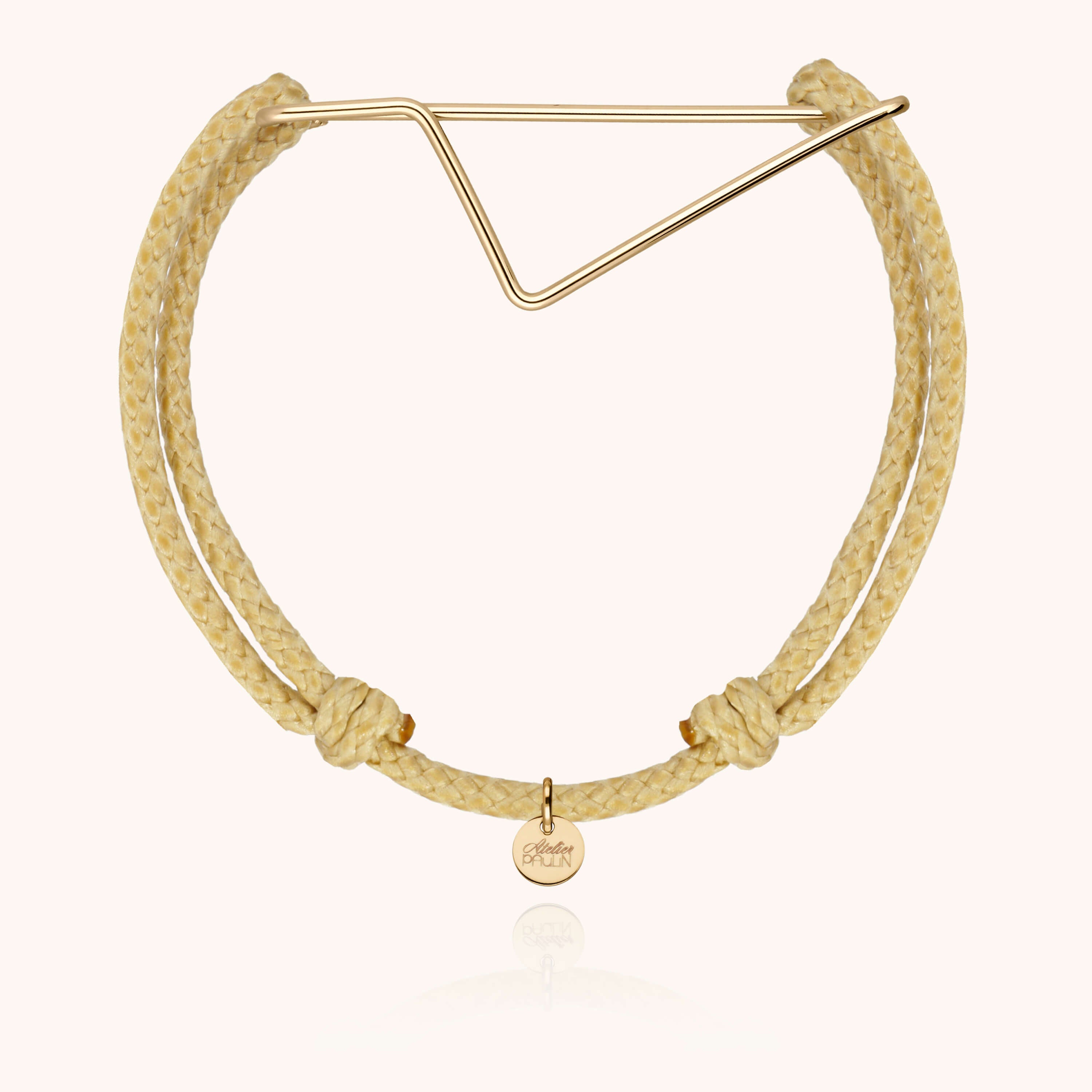 Bracelet cordon élégant homme gold filled 14k anniversaire homme Atelier Paulin - or jaune laminé