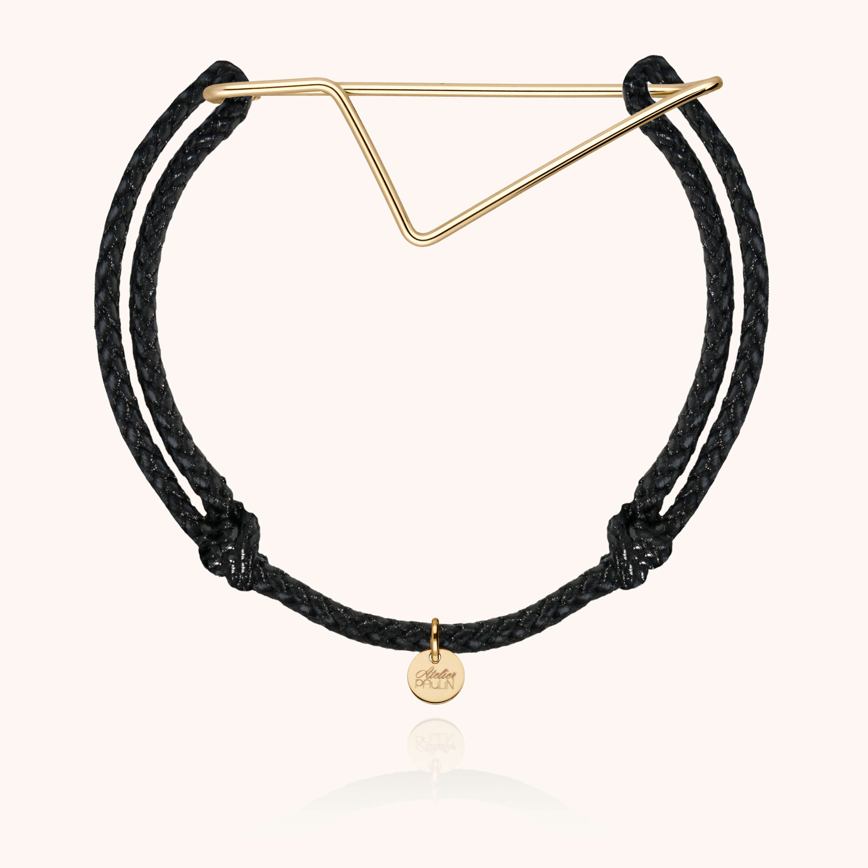 Bracelet cordon initiale gold filled 14k masculin discret Atelier Paulin - or jaune laminé -