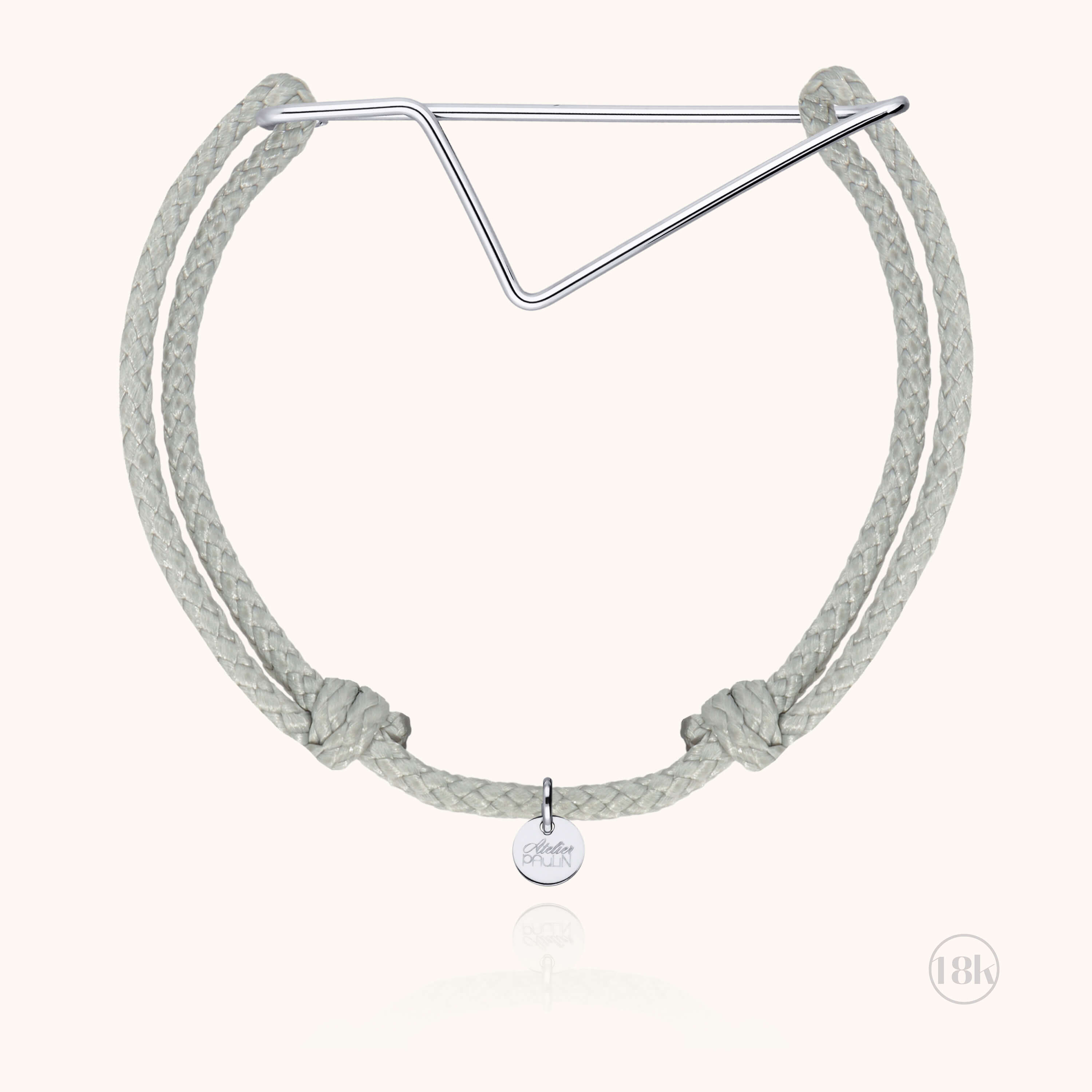 Bracelet cordon minimaliste masculin argent 925 cadeau élégant homme Atelier Paulin - argent sterling -