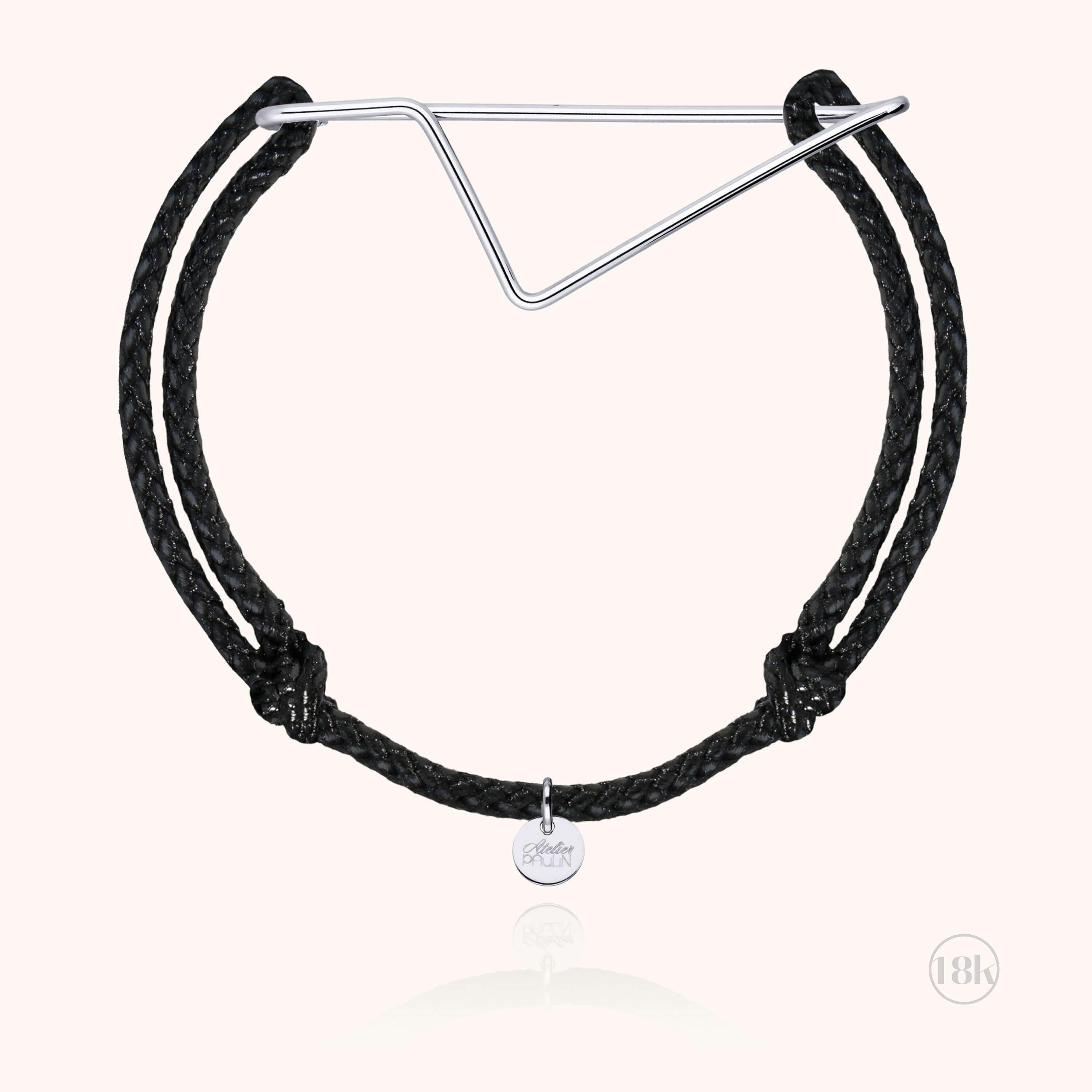 Bracelet cordon élégant homme argent 925 quotidien homme Atelier Paulin - argent sterling - homme