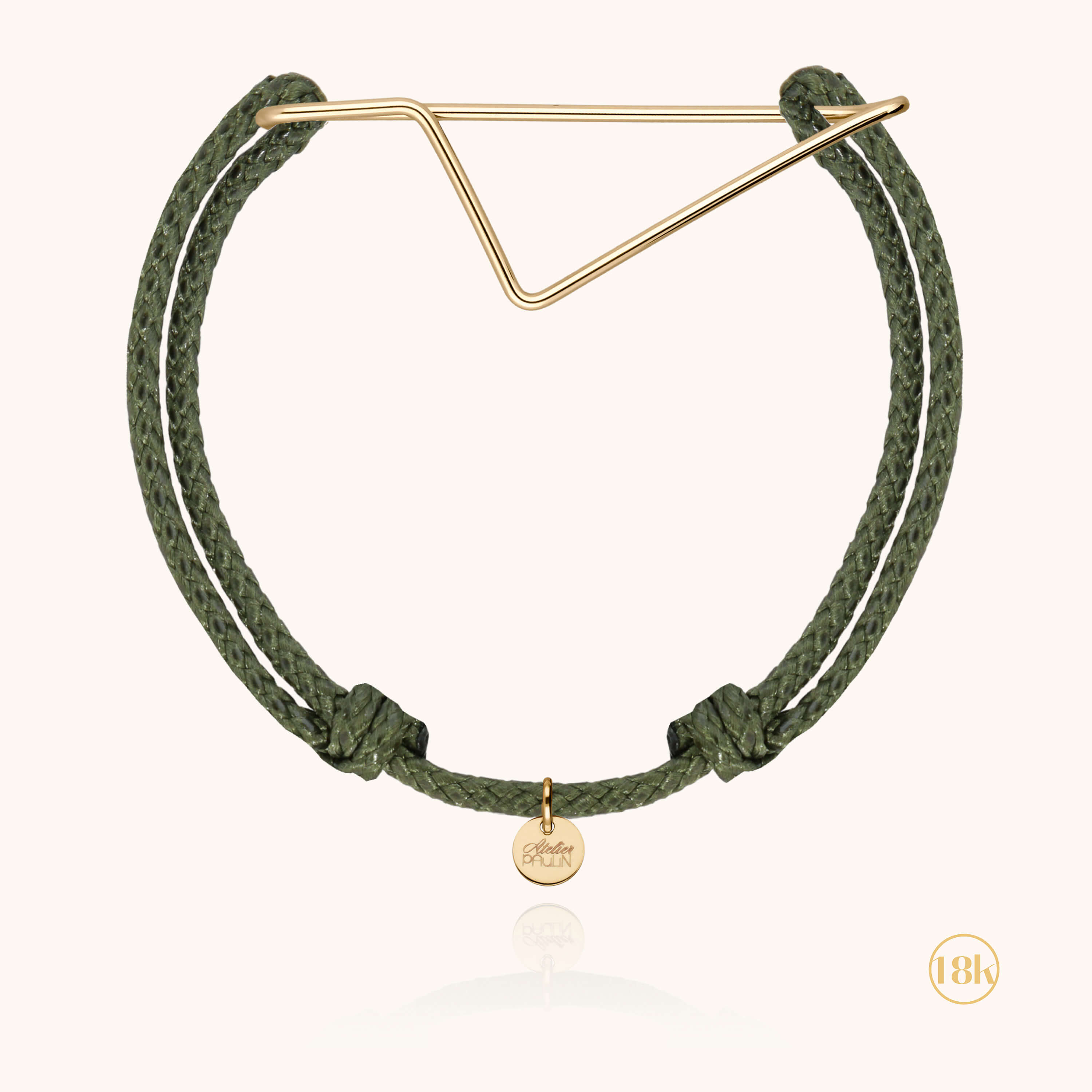 Bracelet cordon masculin discret argent 925 cadeau élégant homme Atelier Paulin - argent sterling -