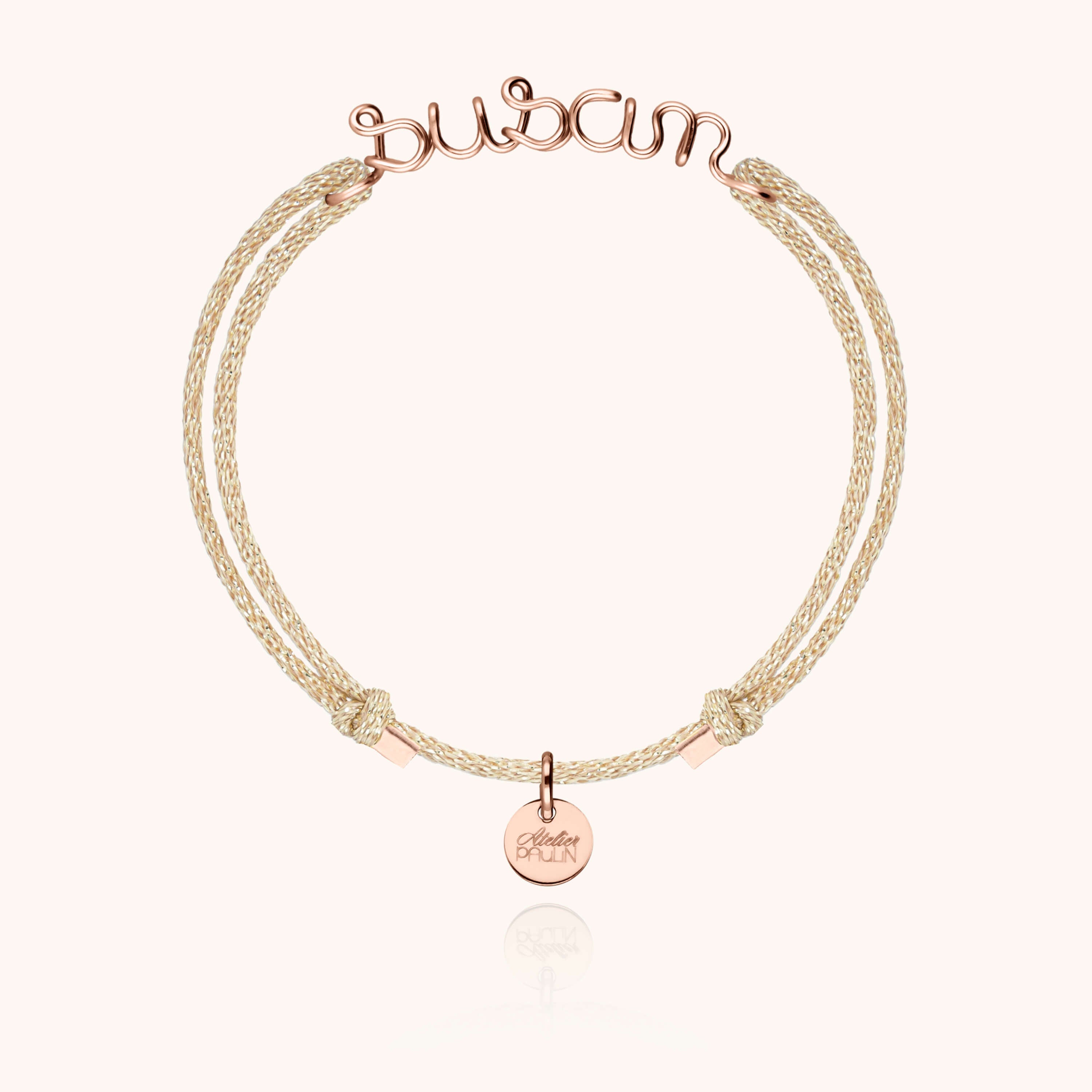 Bracelet cordon élégant femme gold filled 14k quotidien Atelier Paulin - or rose laminé -