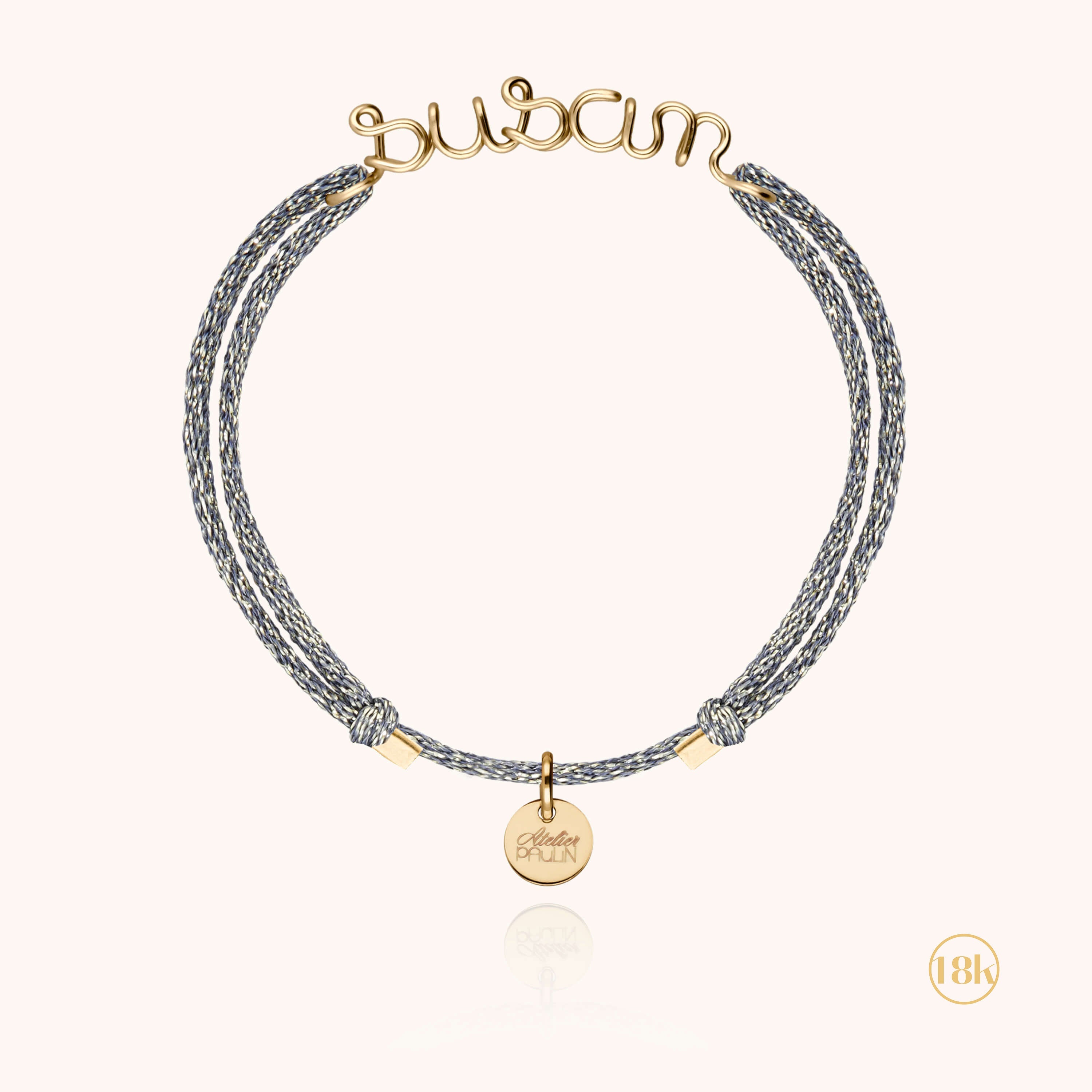 Bracelet cordon quotidien gold filled 14k cadeau personnalisé Atelier Paulin - or rose laminé -