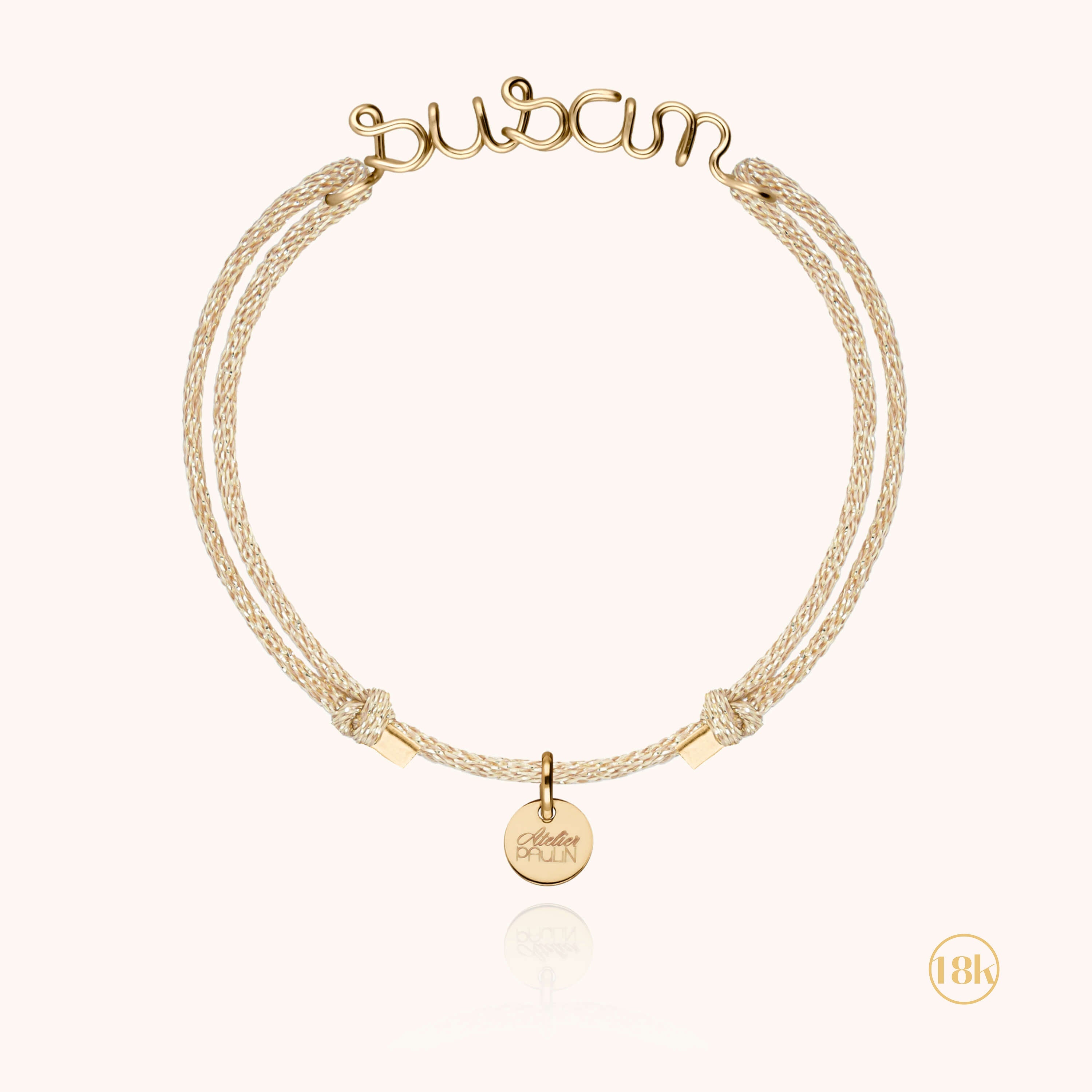 Bracelet cordon élégant femme gold filled 14k quotidien Atelier Paulin - or rose laminé -