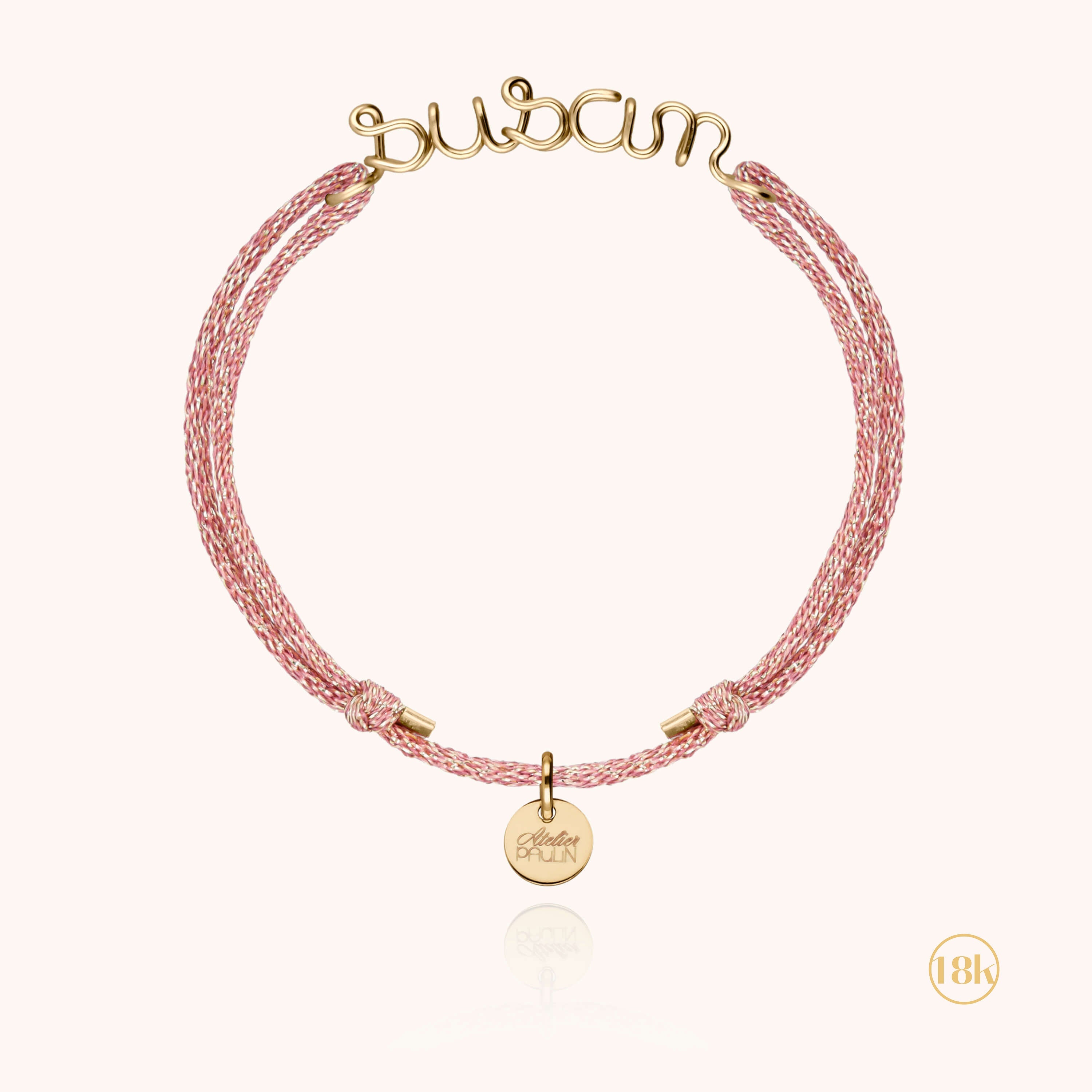 Bracelet cordon raffiné gold filled 14k anniversaire Atelier Paulin - or rose laminé - femme