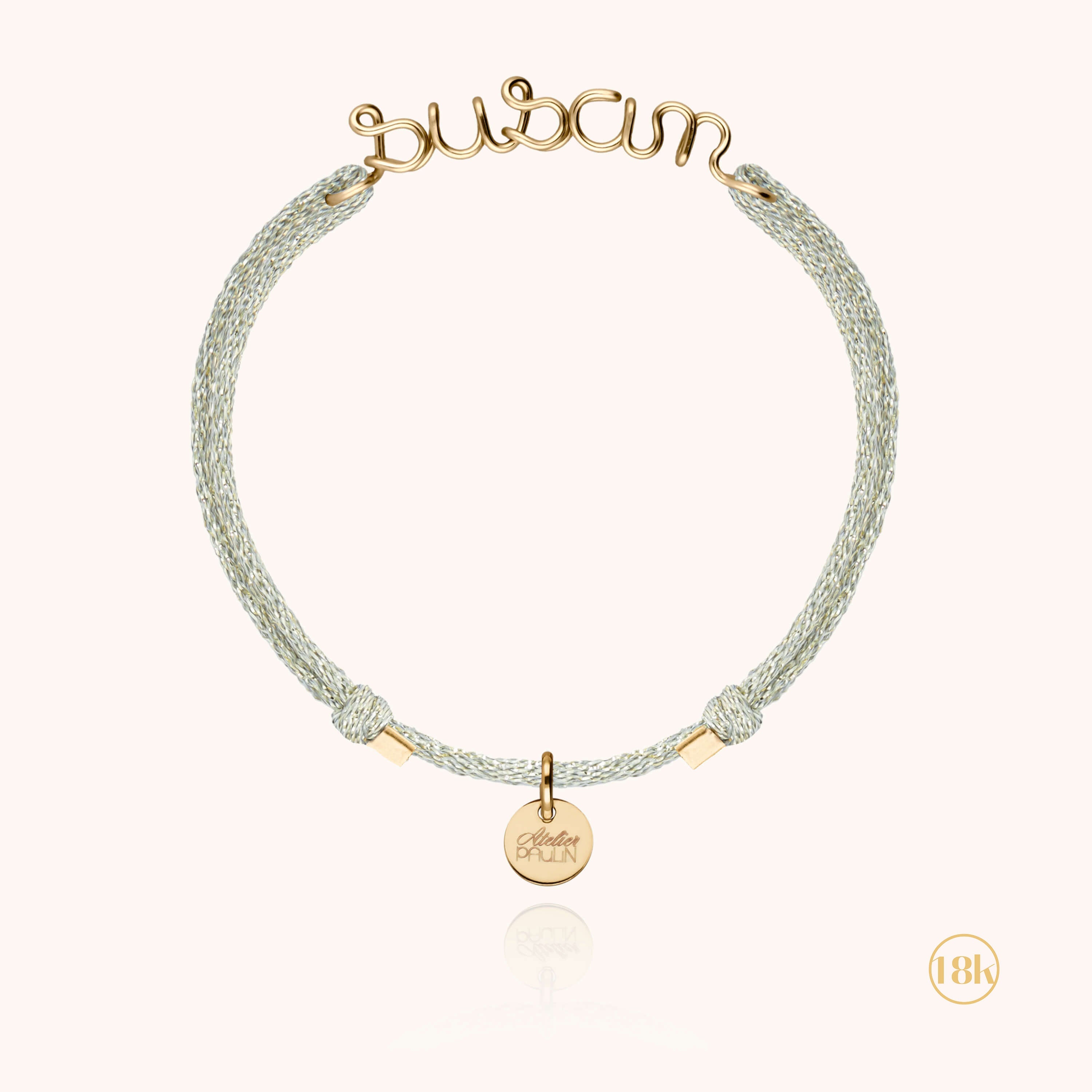 Bracelet cordon minimaliste gold filled 14k cadeau élégant Atelier Paulin - or rose laminé -