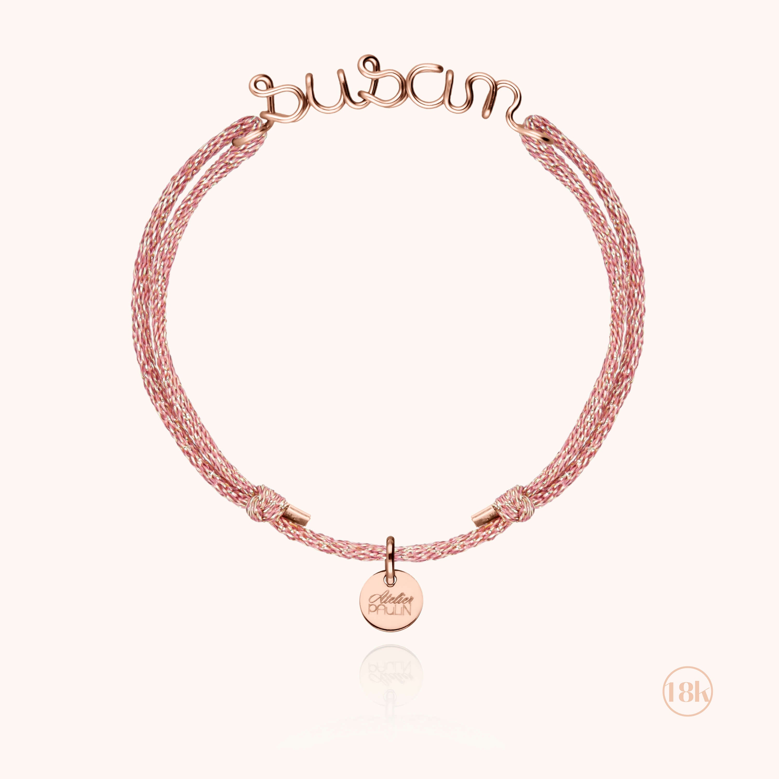 Bracelet Cordon Lurex Personnalisé personnalisable — cadeau unique et personnalisé