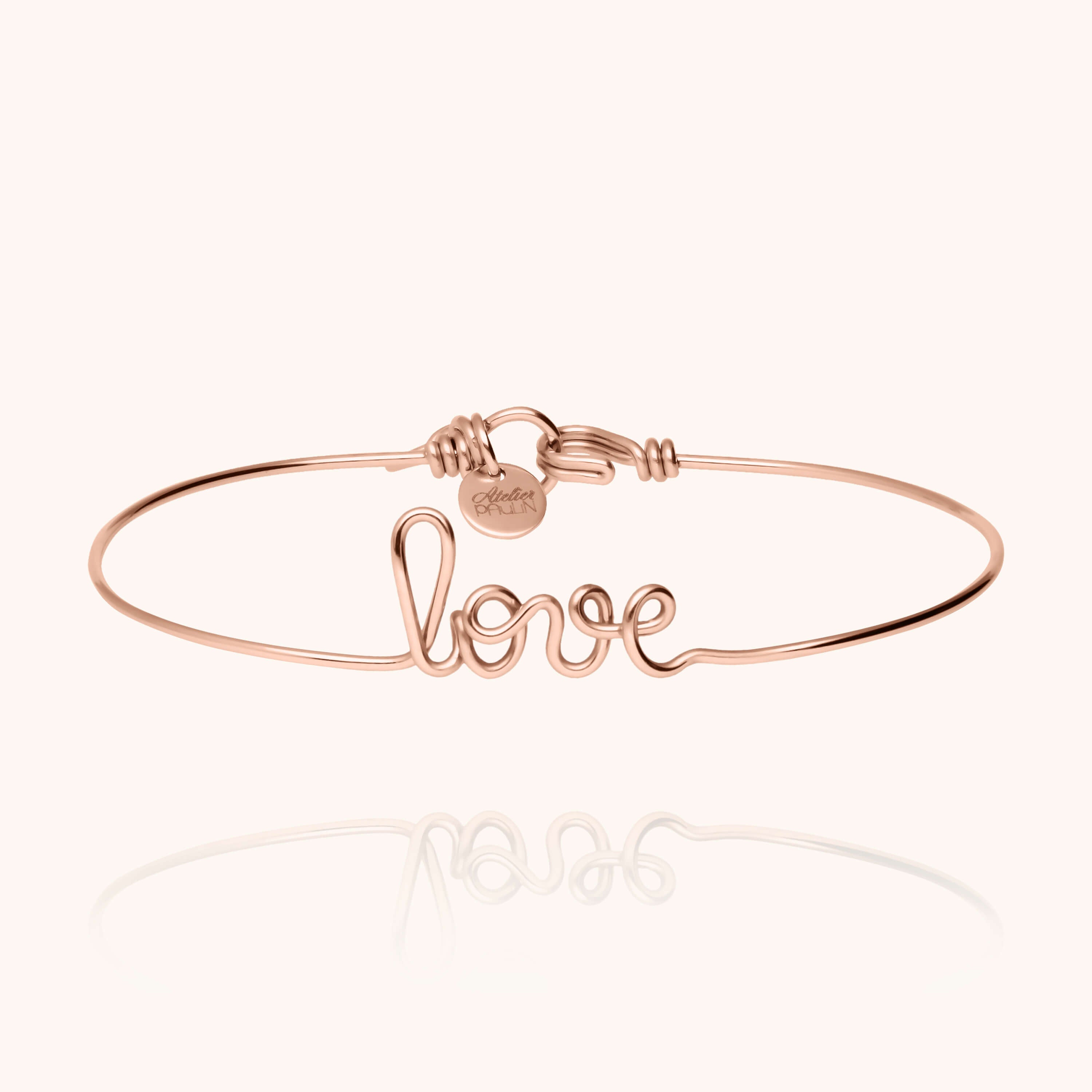Bracelet Original Love - or rose laminé initiale gold filled 14k Atelier Paulin