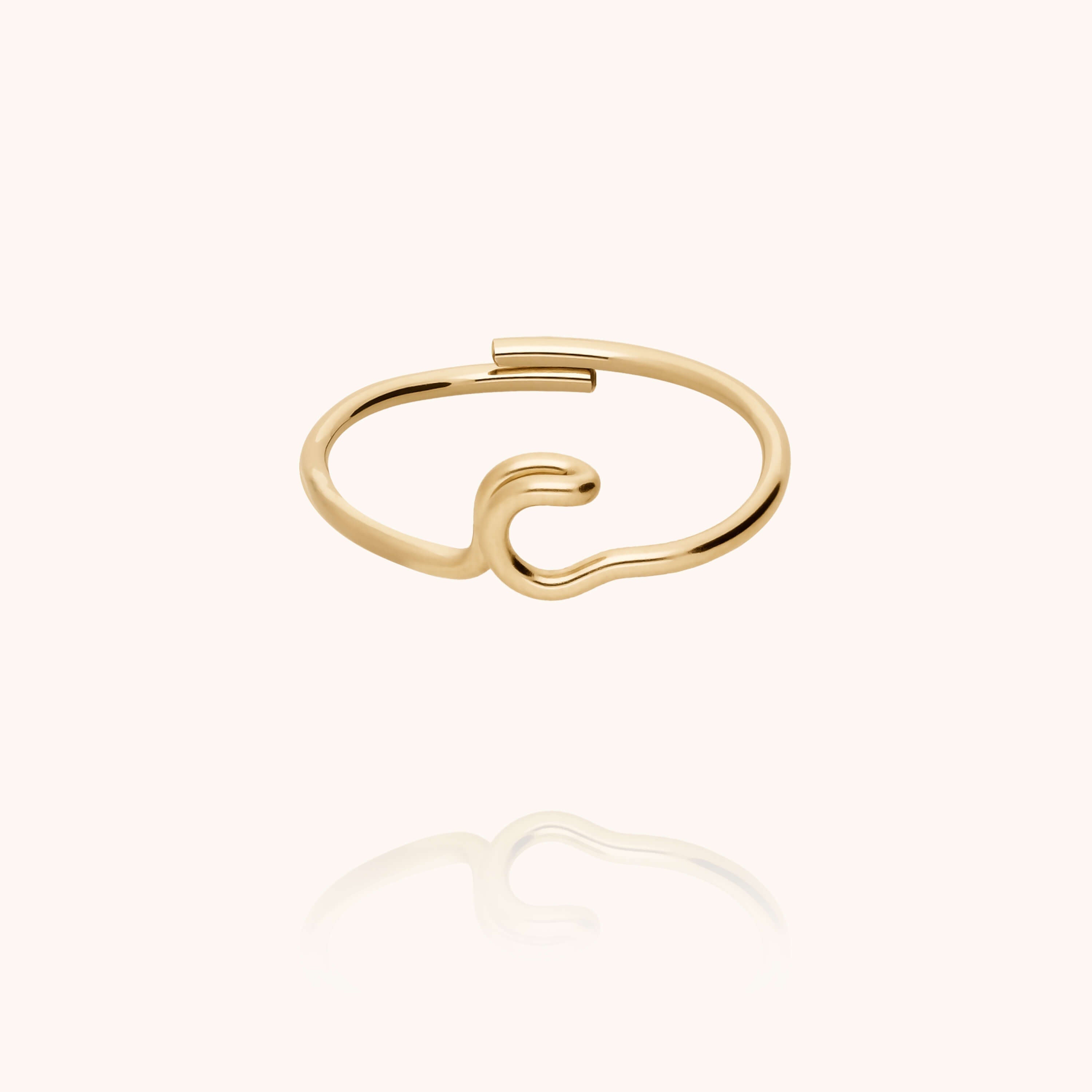 Bague Originale Initiale en or jaune laminé — garantie à vie Atelier Paulin