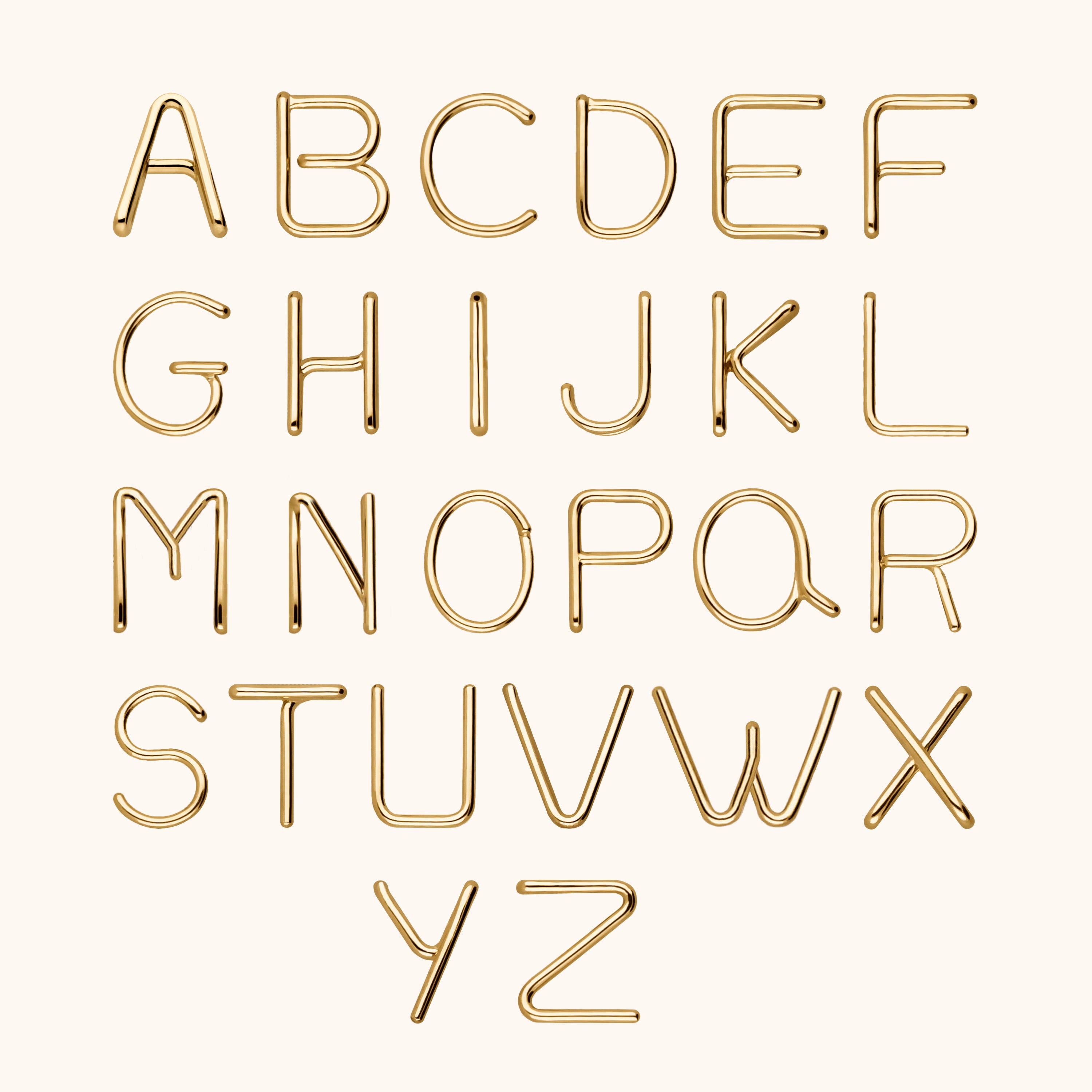 Bracelet Cordon Initiale Enfant - or jaune 750/1000