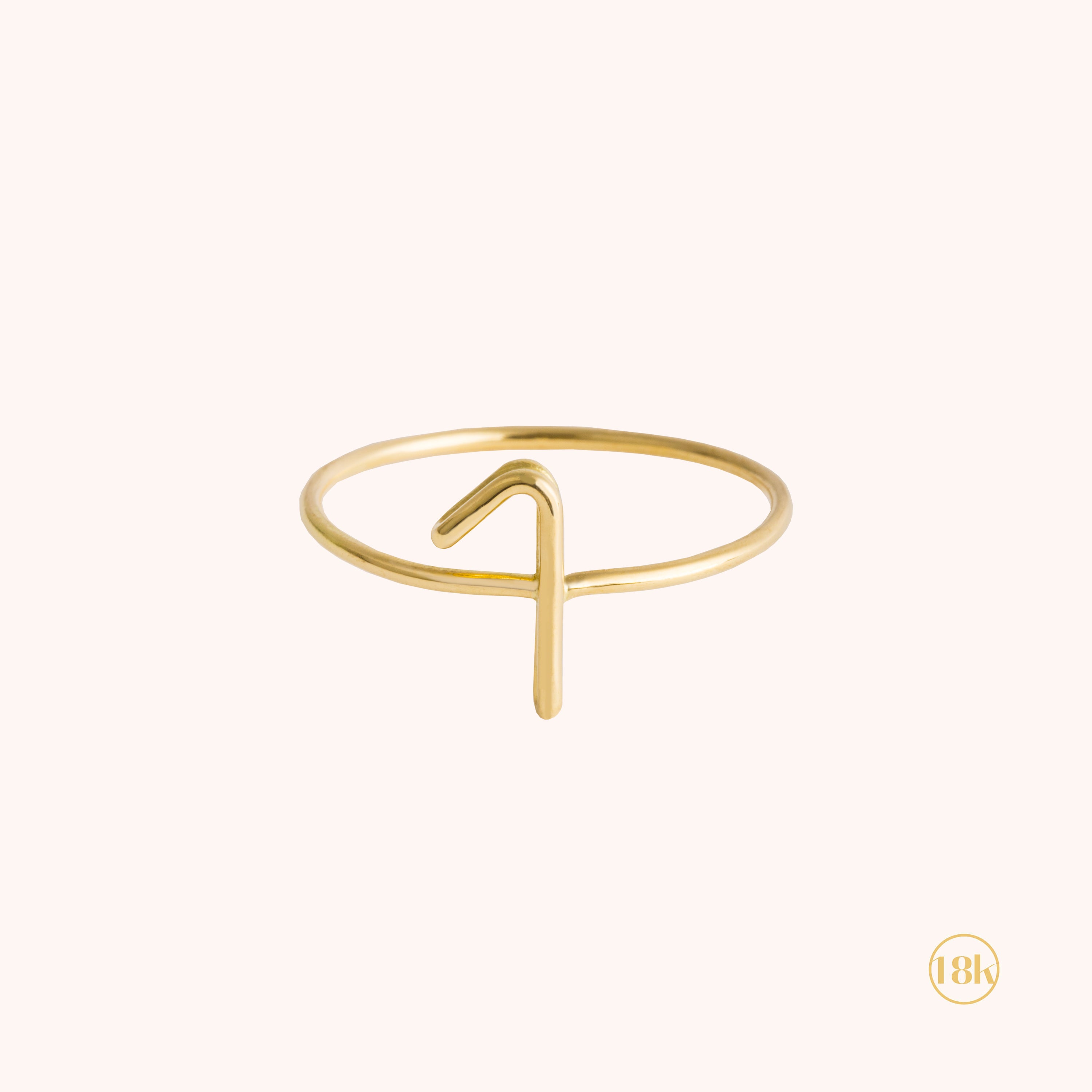 Numerology ring - 18k yellow gold