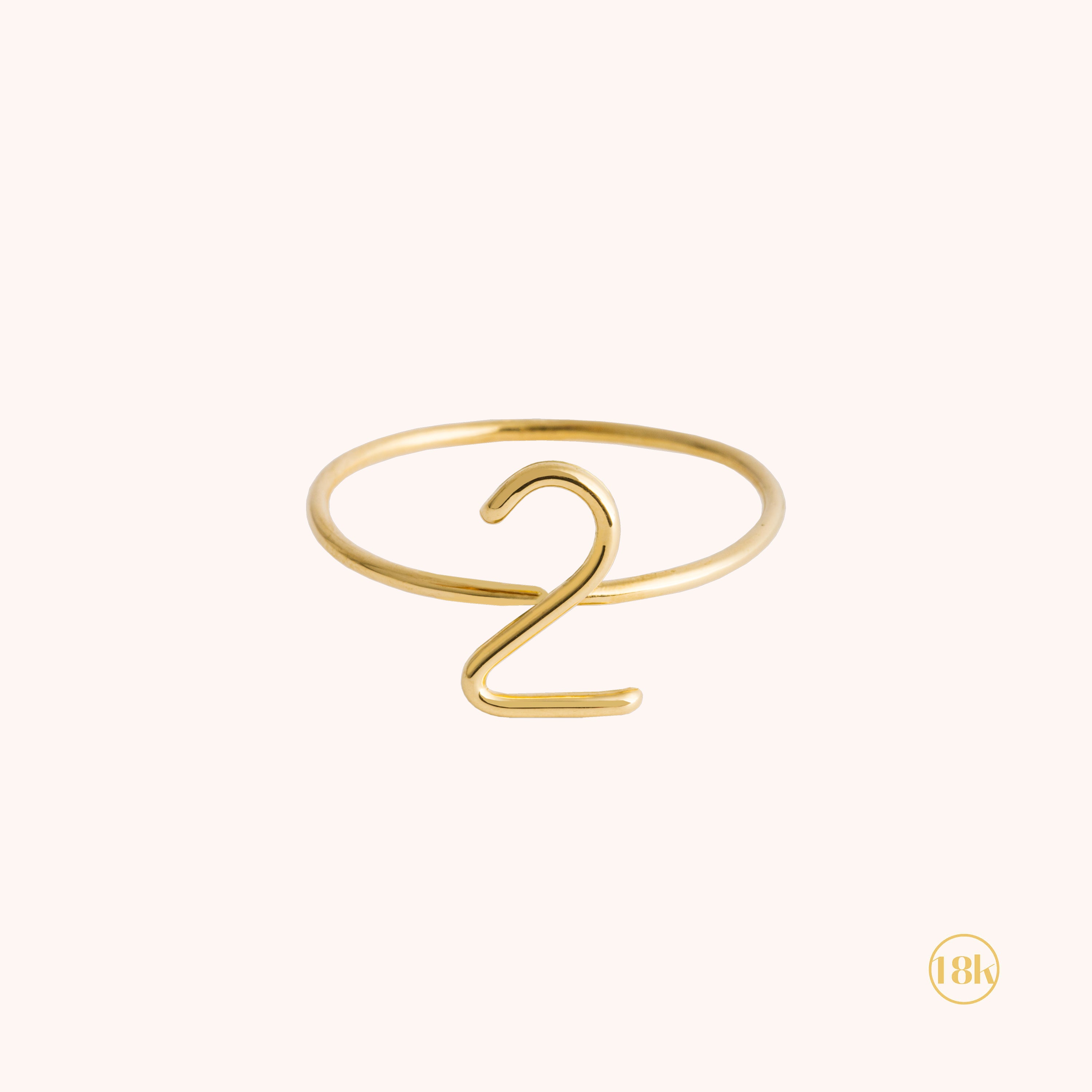 Numerology ring - 18k yellow gold