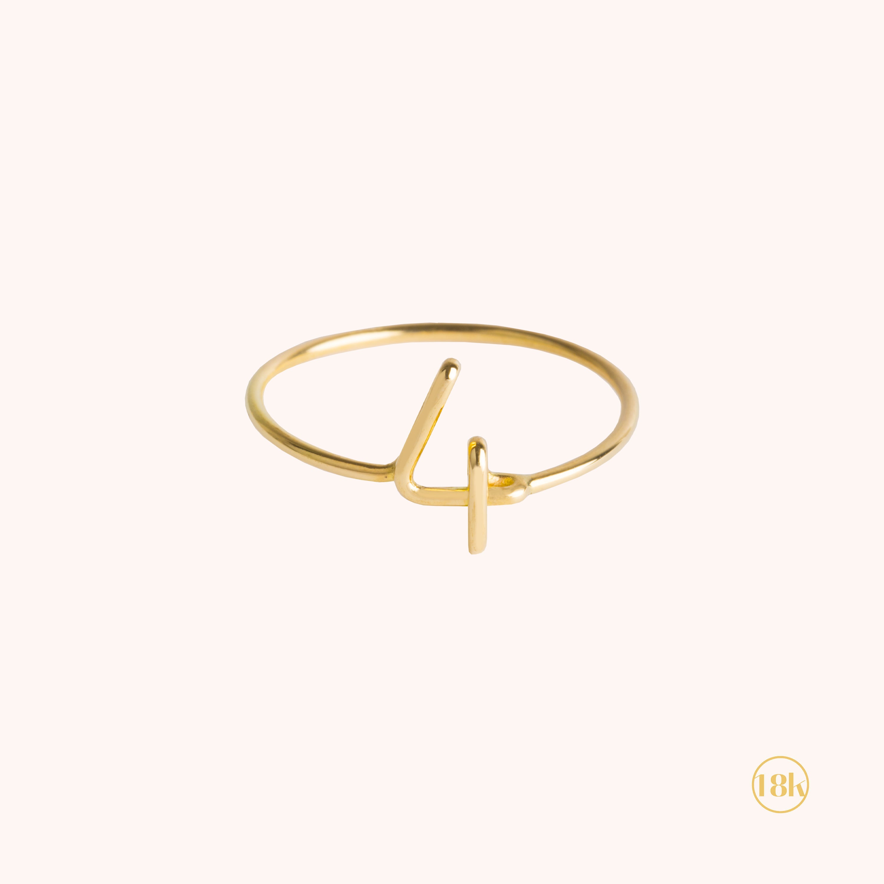 Numerology ring - 18k yellow gold