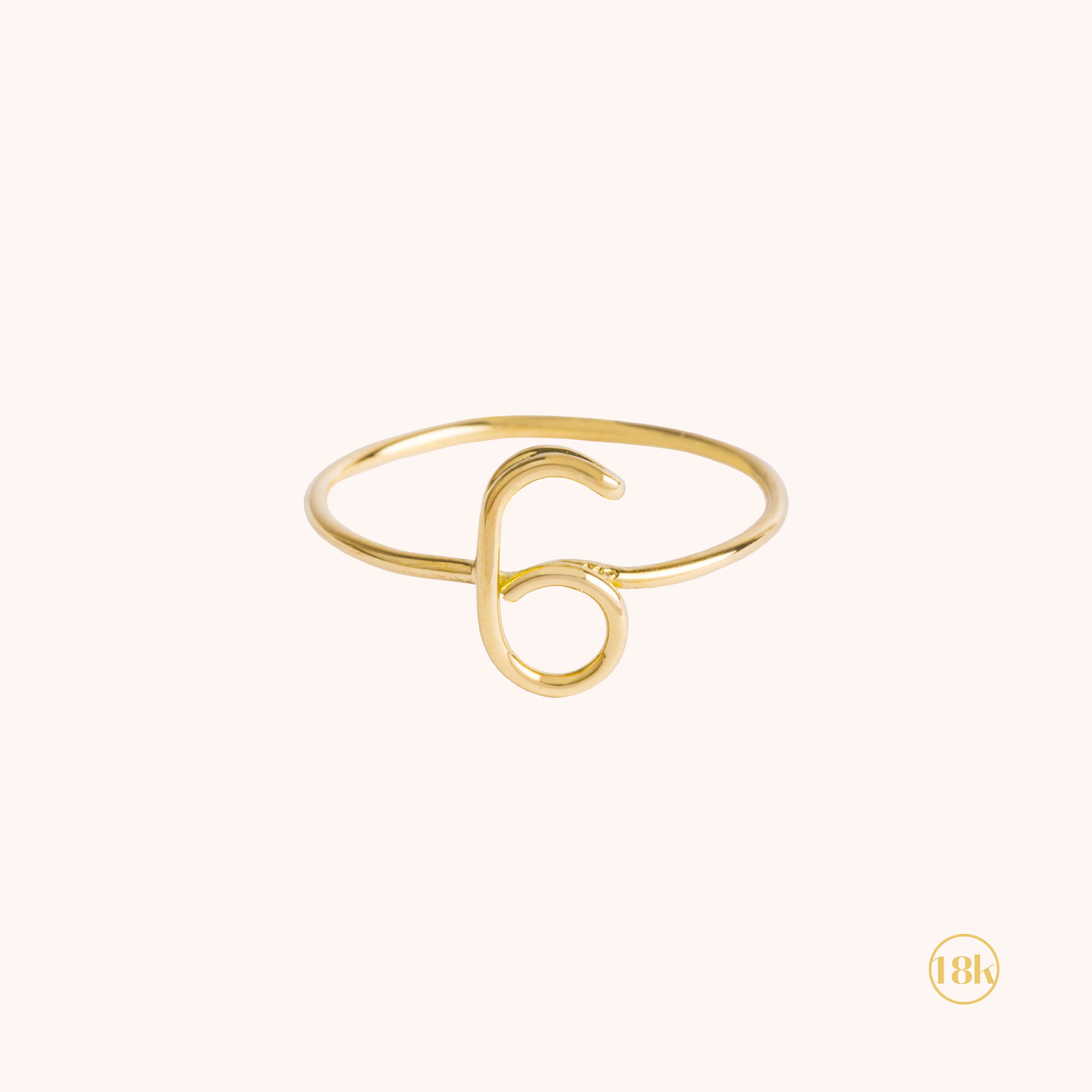 Numerology ring - 18k yellow gold