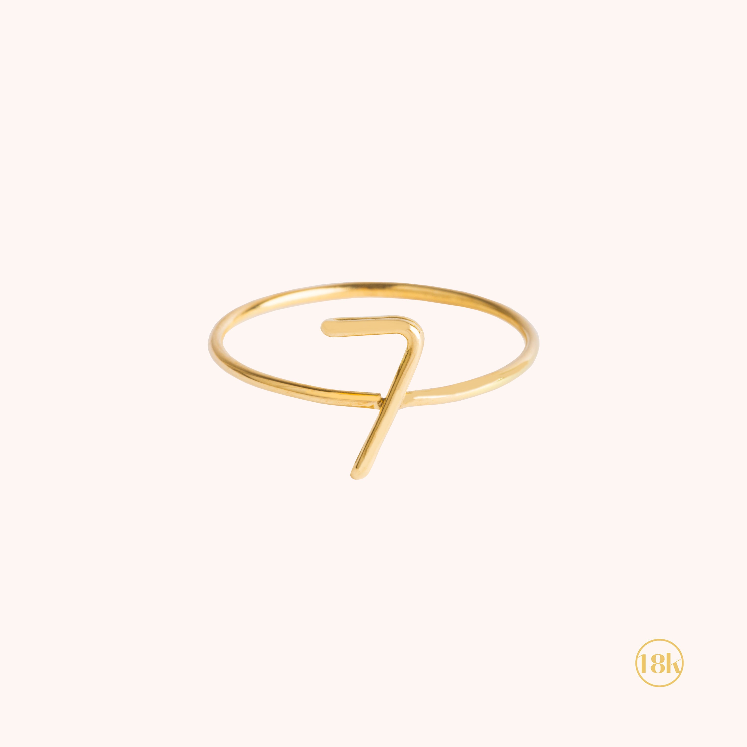 Numerology ring - 18k yellow gold