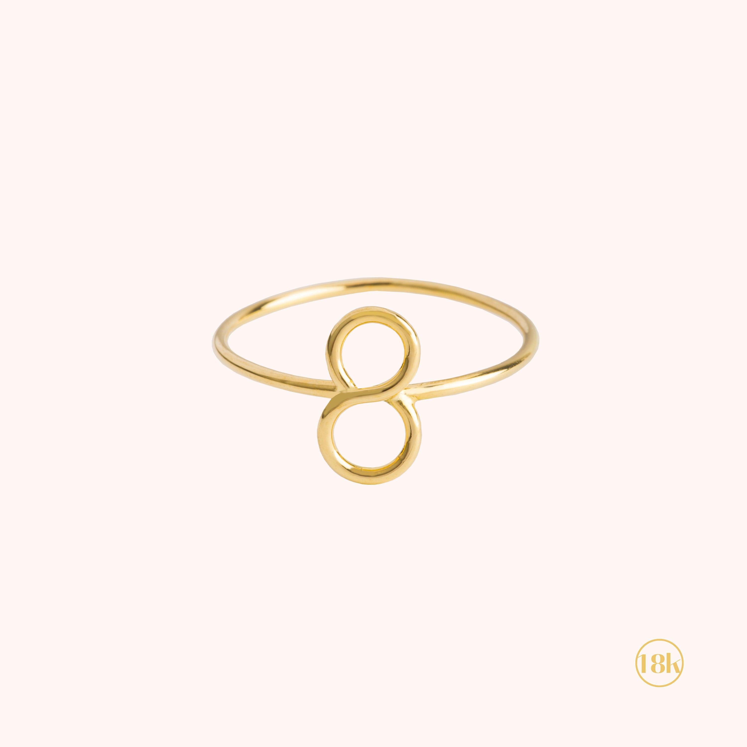 Numerology ring - 18k yellow gold