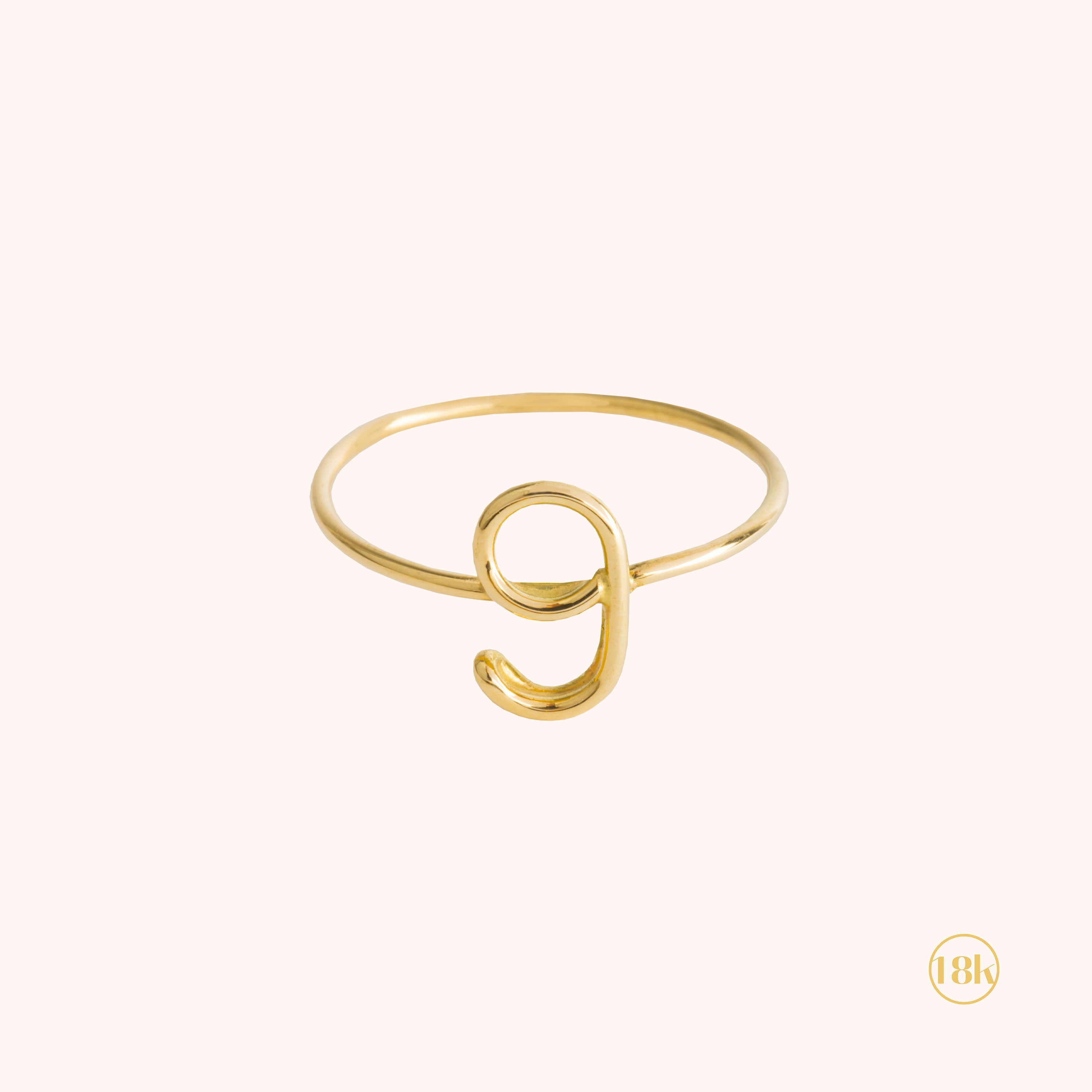 Numerology ring - 18k yellow gold