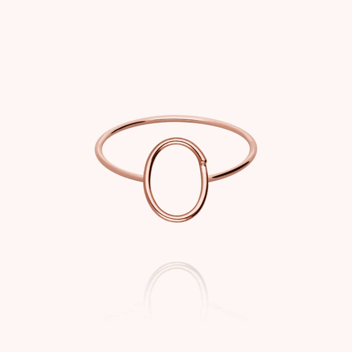 Ring Capitale Initiale aus 18K Roségold — personalisierbarer Ring Atelier Paulin