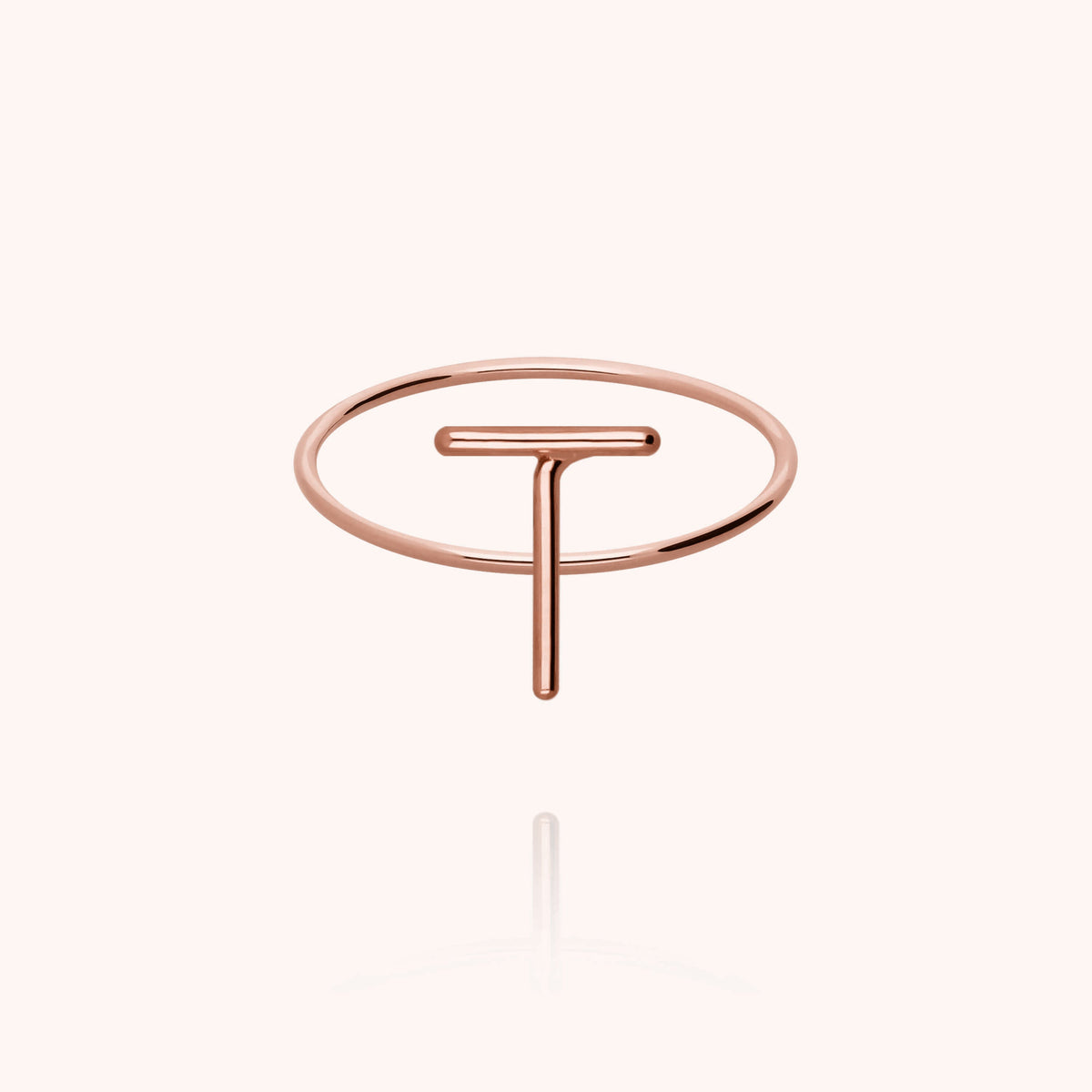 Ring Capitale Initiale aus 18K Roségold — personalisierbarer Ring Atelier Paulin