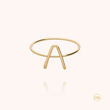 Initiale Capitale Ring - Yellow 18k gold