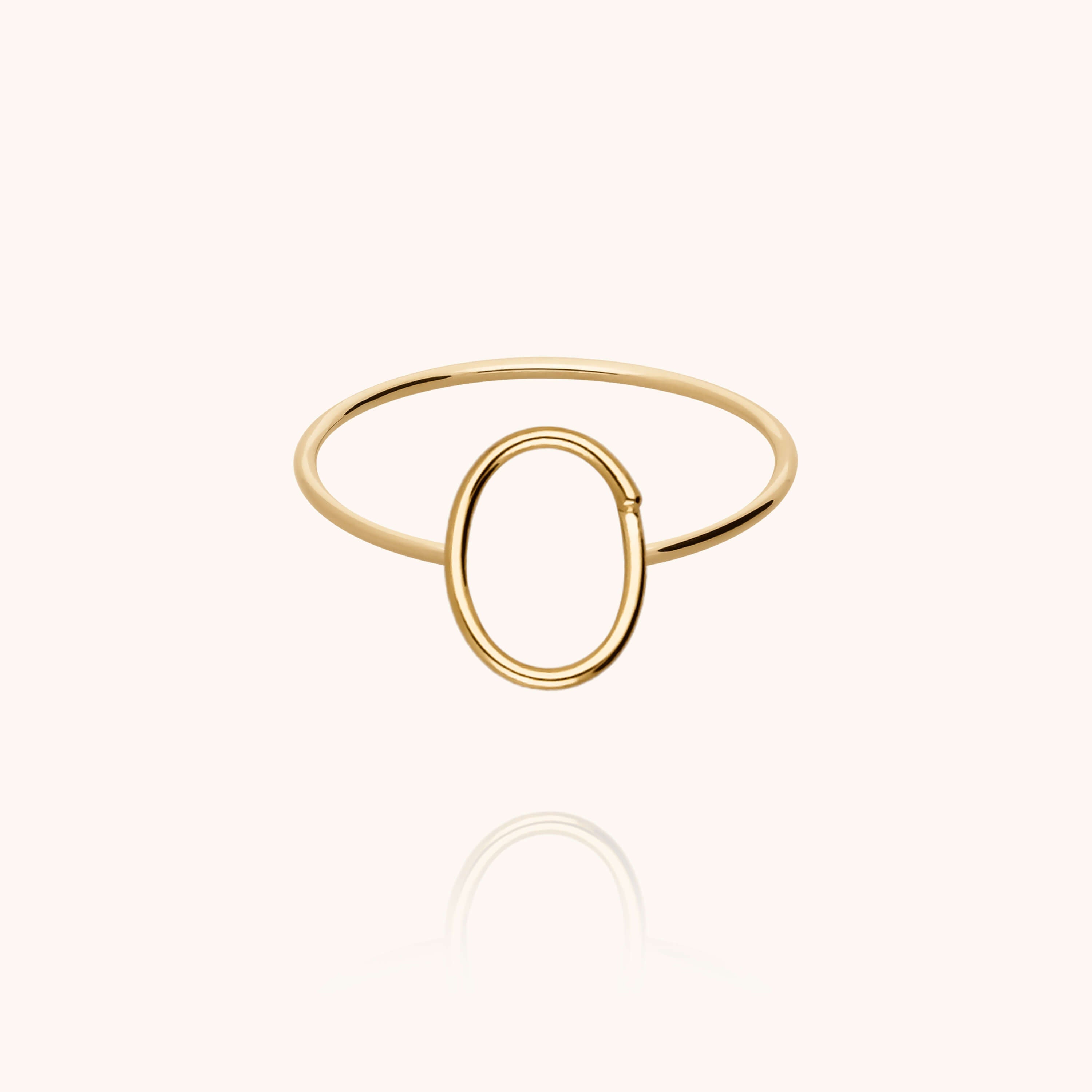 Bague Capitale Initiale en or jaune 18K — expédition sécurisée Paris
