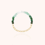 Bague Chaîne - émeraude