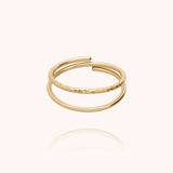 Aphrodite Double Ring - Yellow 14k gold-filled