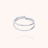Aphrodite Double Ring - Silver