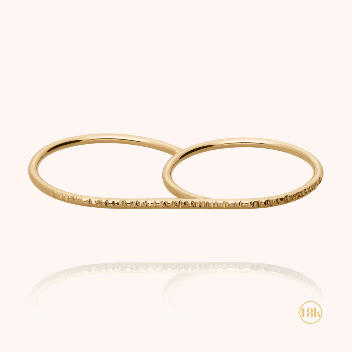 Bague Double Anneaux Artémis en or jaune 18K — bijou fait main Atelier Paulin
