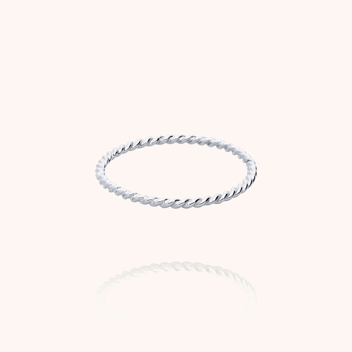 Anello Héra Intrecciato n°2 in filo d'oro bianco 18kt
