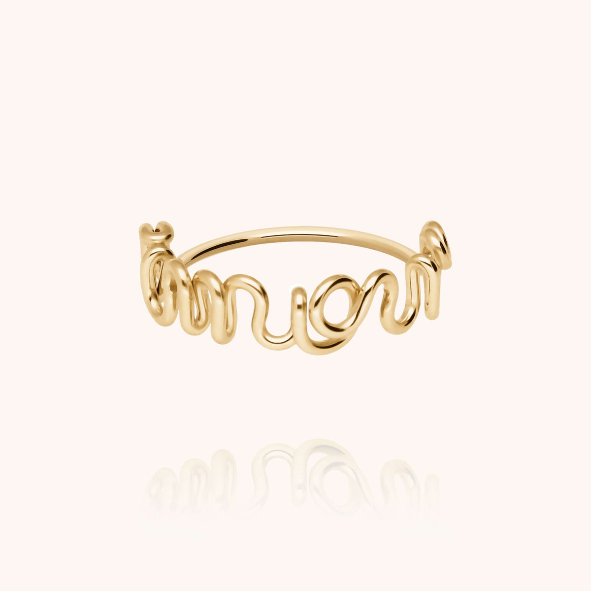 Anello Originale Amore in filo d'oro giallo laminato 14k