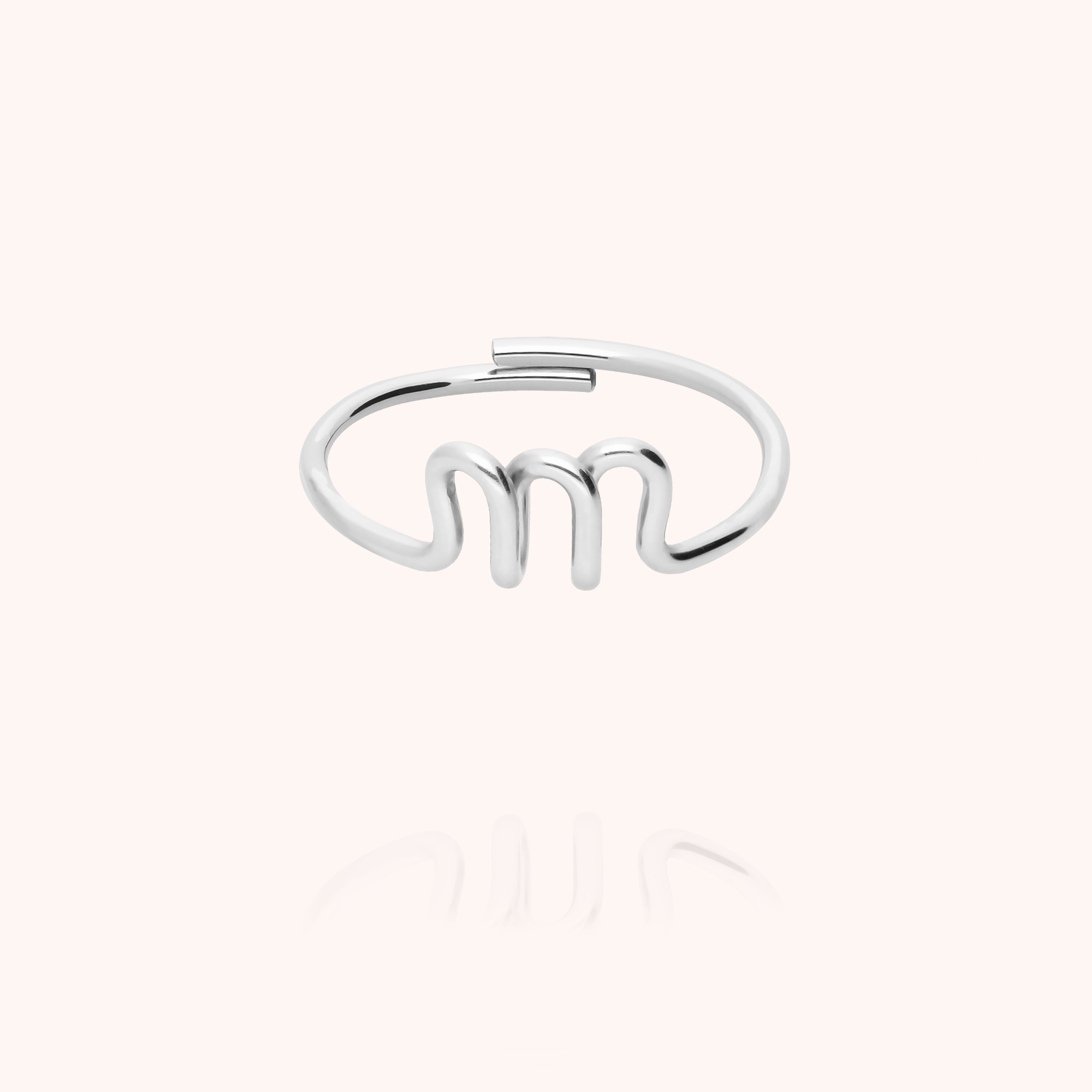 Bague Originale Initiale en argent sterling 925 — bague personnalisable Atelier Paulin