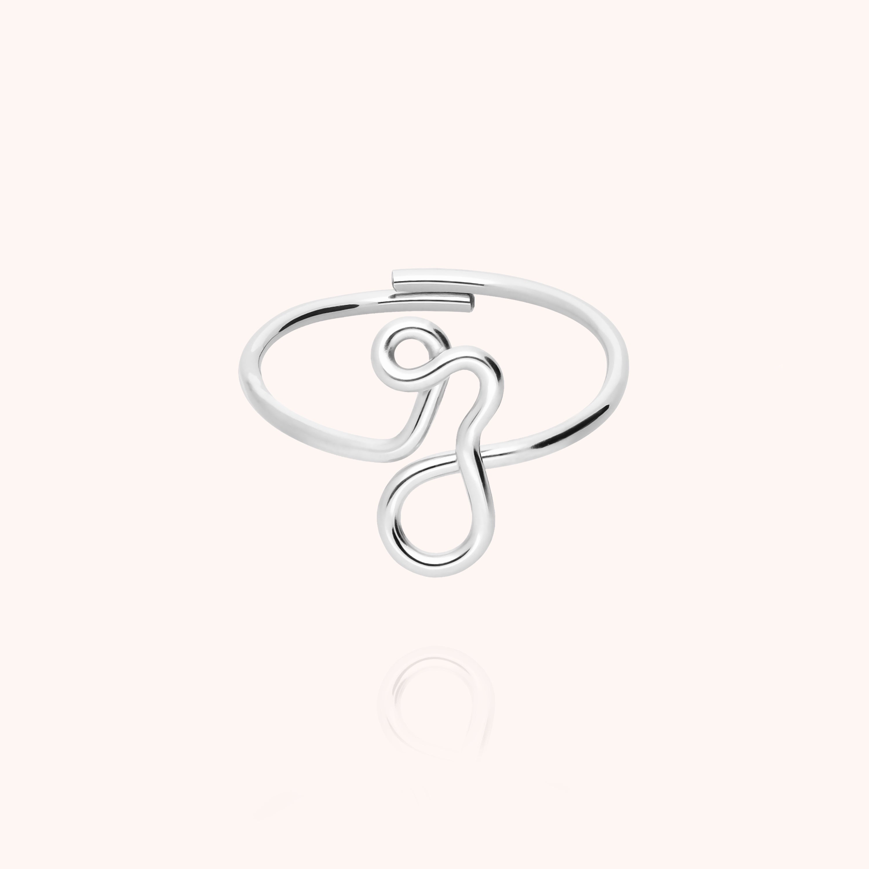 Bague Originale Initiale — cadeau de luxe fait main Paris