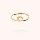 Original Initial Ring - Yellow 14k gold-filled