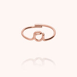 Original Initial Ring - Rose 14k gold-filled