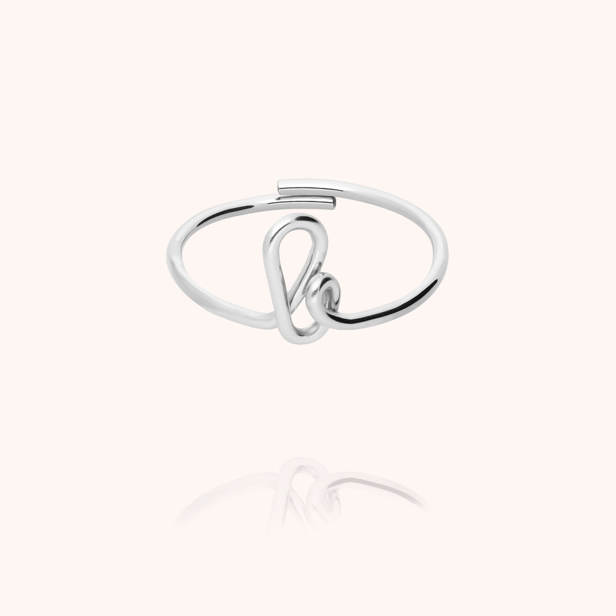 Anello Originale Iniziale in filo d'argento sterling 925