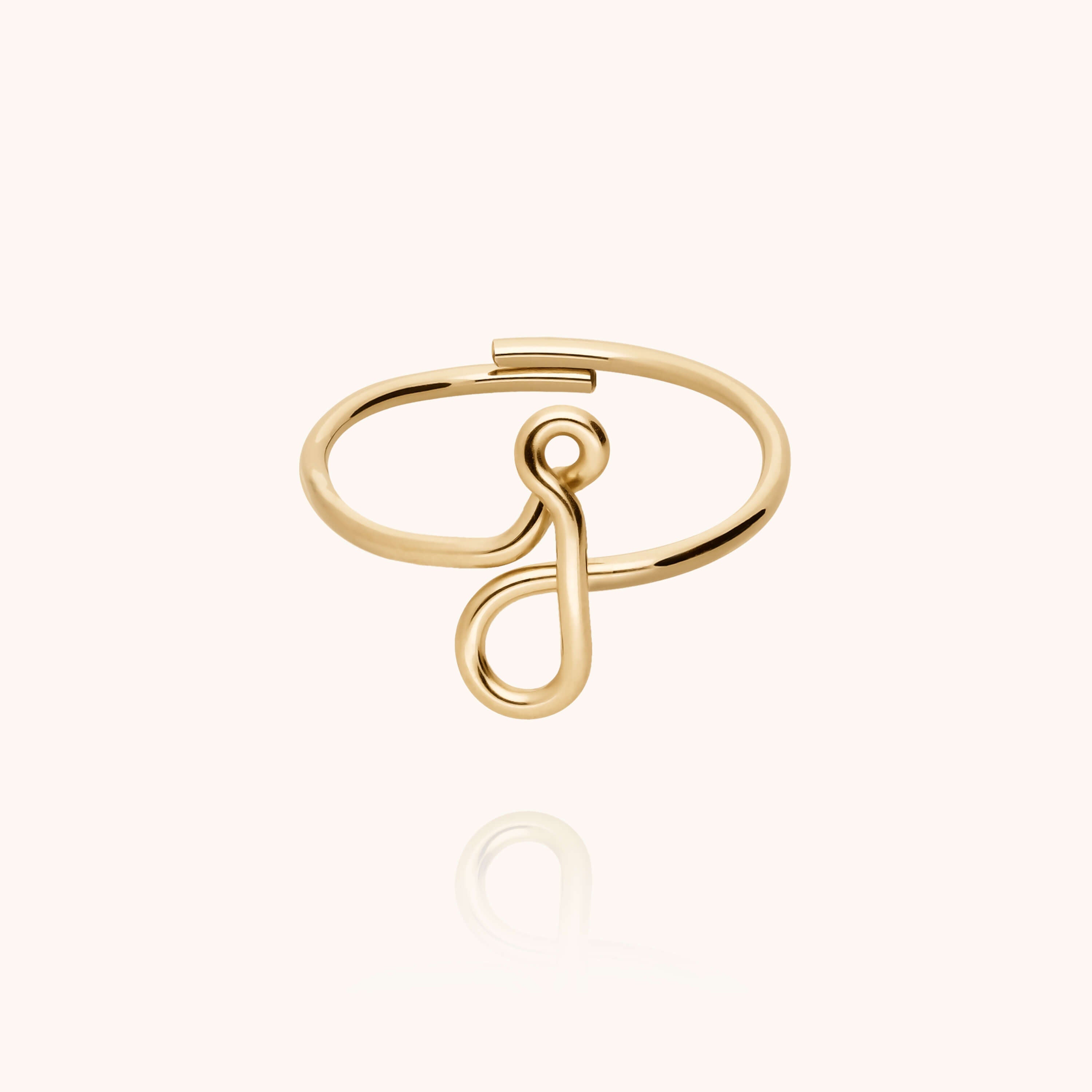 Bague Originale Initiale en or jaune laminé — expédition sécurisée Paris